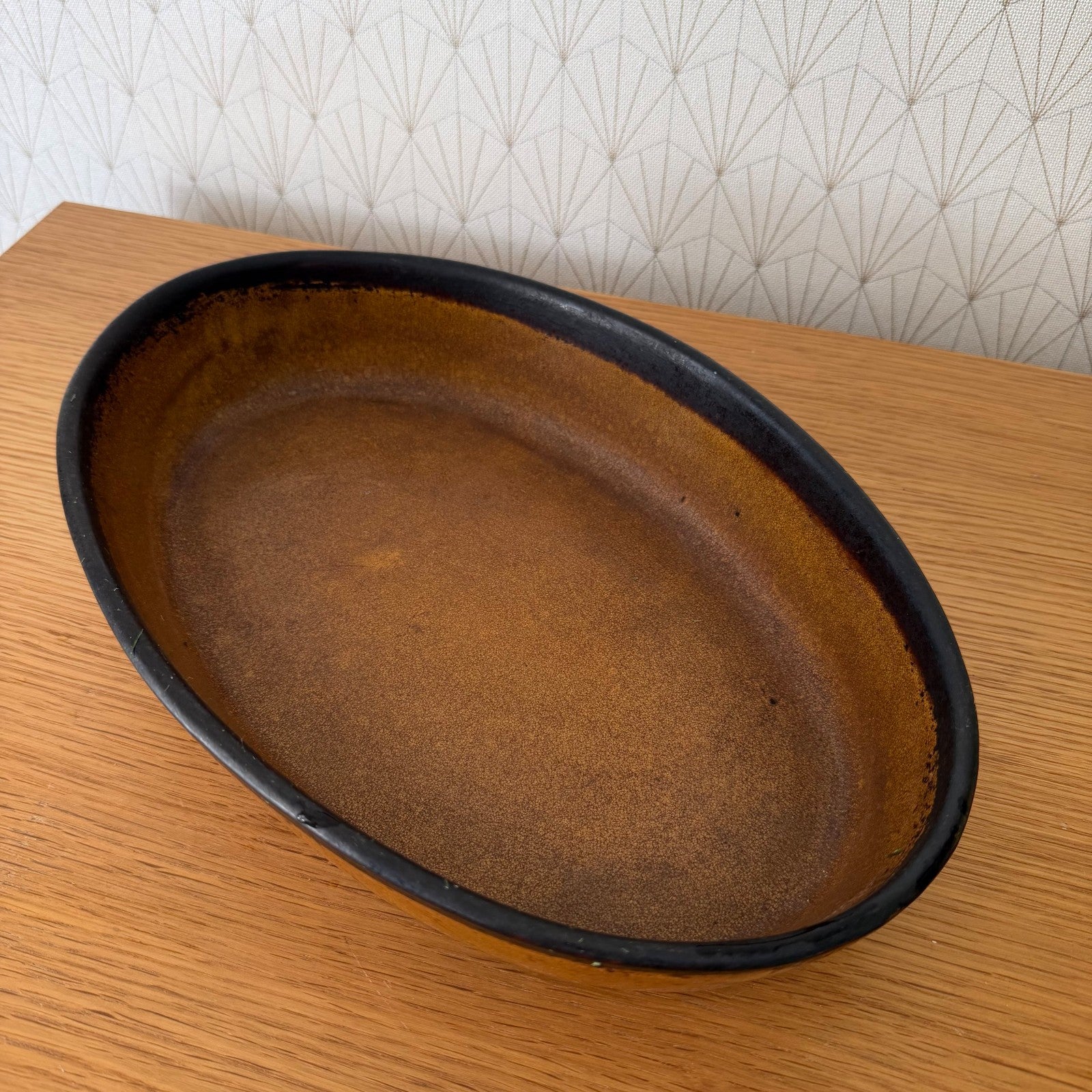 Vintage French Pottery Gratin Dish Oval Rustic Stoneware Terrine 25052613 Fleamarketfrance