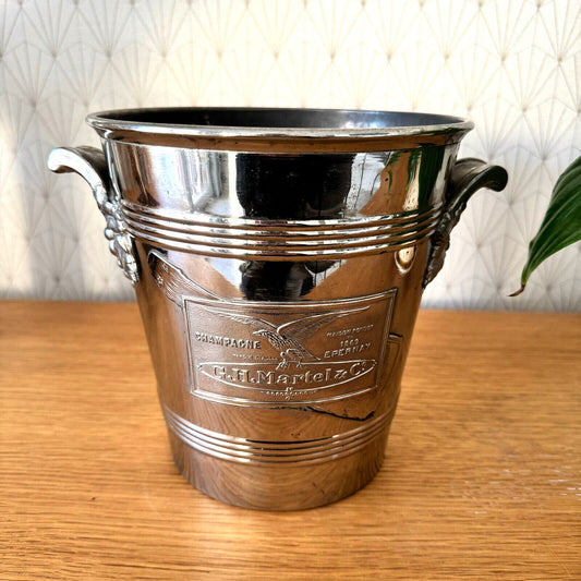 Vintage French Champagne Silverplate Ice Bucket Cooler MARTEL 0703244 Fleamarketfrance
