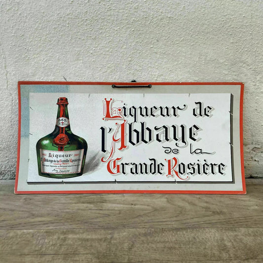 French Vintage Liqueur Advertising Sign Abbaye Grande Rosiere 1950s 2710242 Grande Rosiere