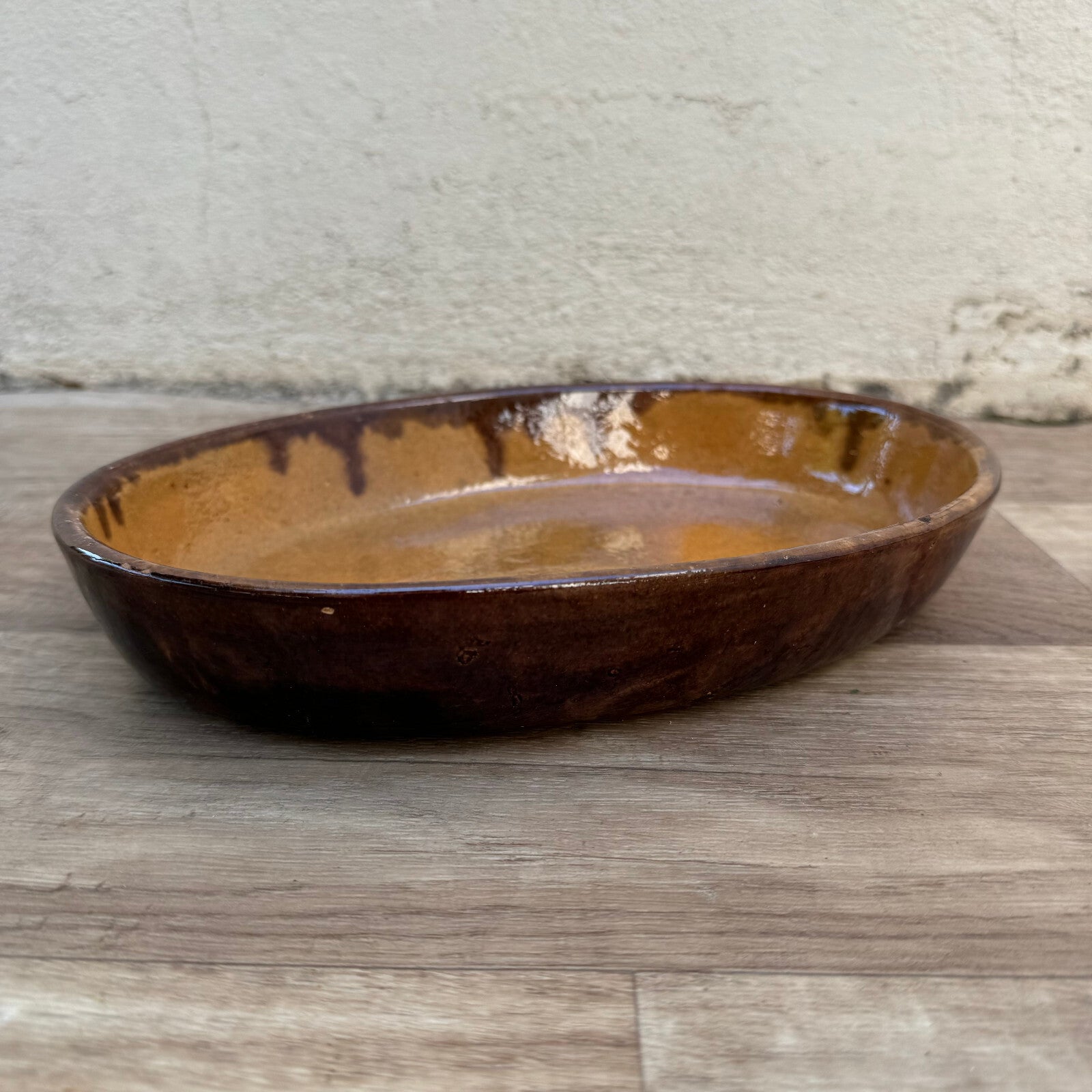 Vintage France Handmade French Bakeware 10” terrine plate gratin oval 2207243 La Bourguignonne France