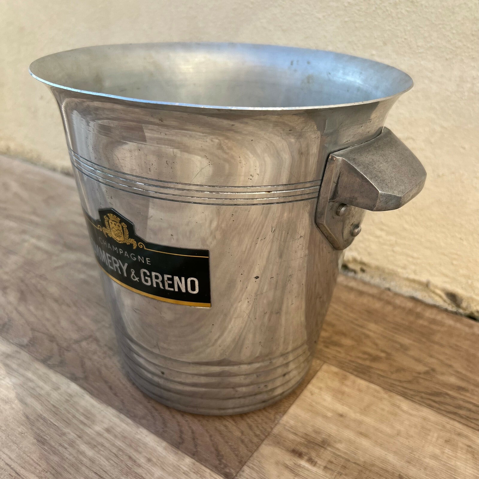 French Champagne Ice Bucket Pommery Greno Aluminum Vintage Cooler 28012215 Pommery & Greno