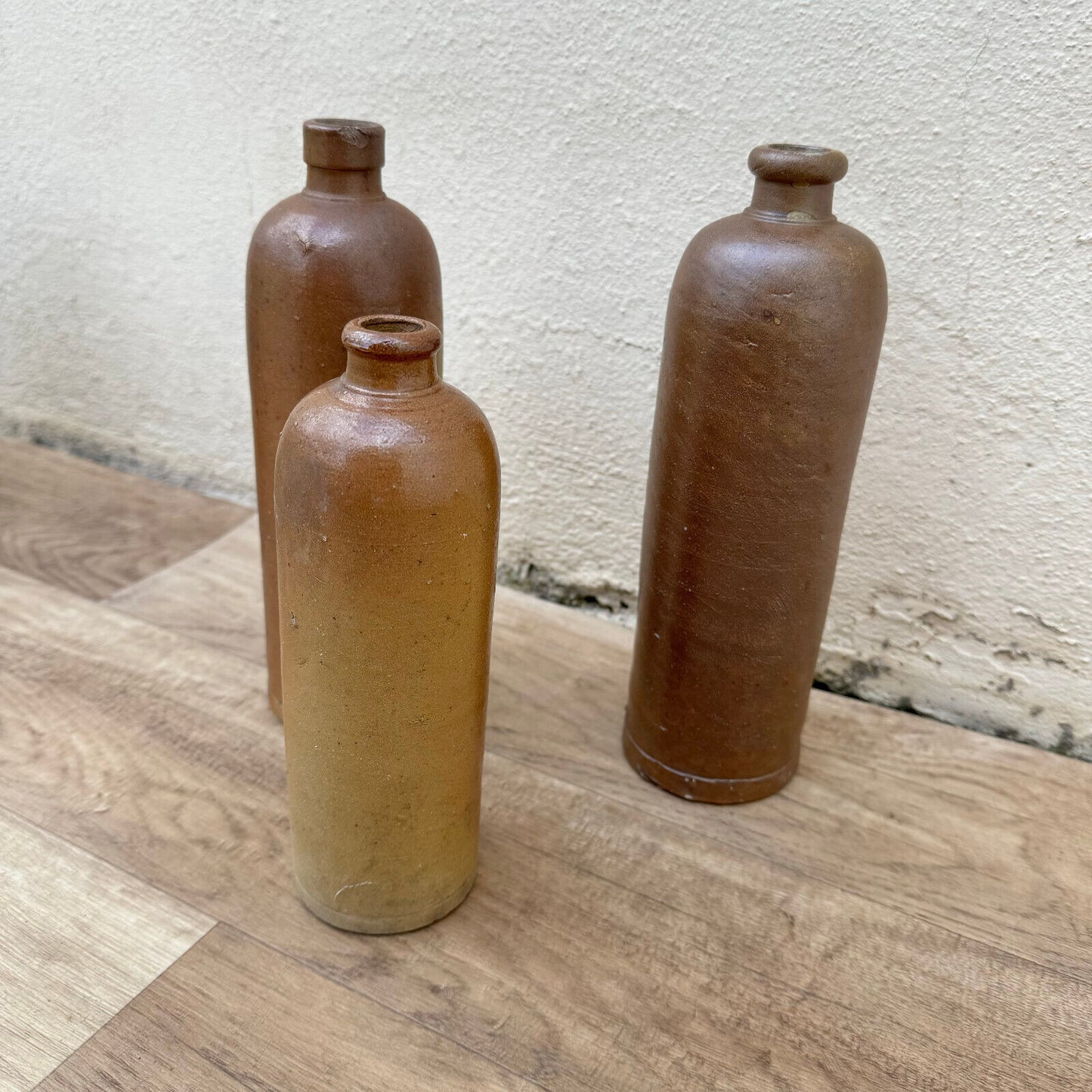 3 Vintage French Stoneware alcohol Wine Bottle water 2904248 - Fleamarketfrance