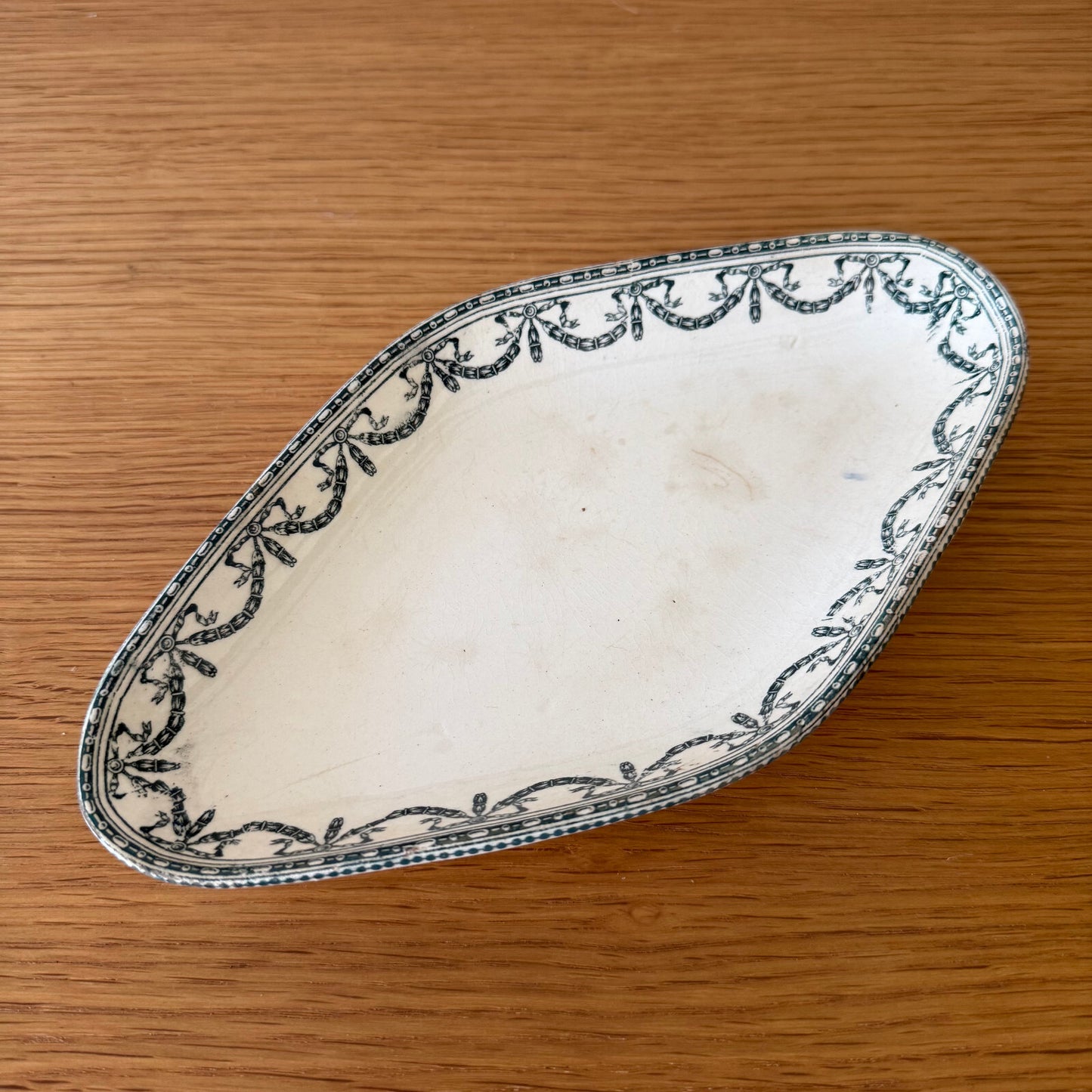 French Porcelain Small Tray Plate Louis XVI Salins ironstone 05052511