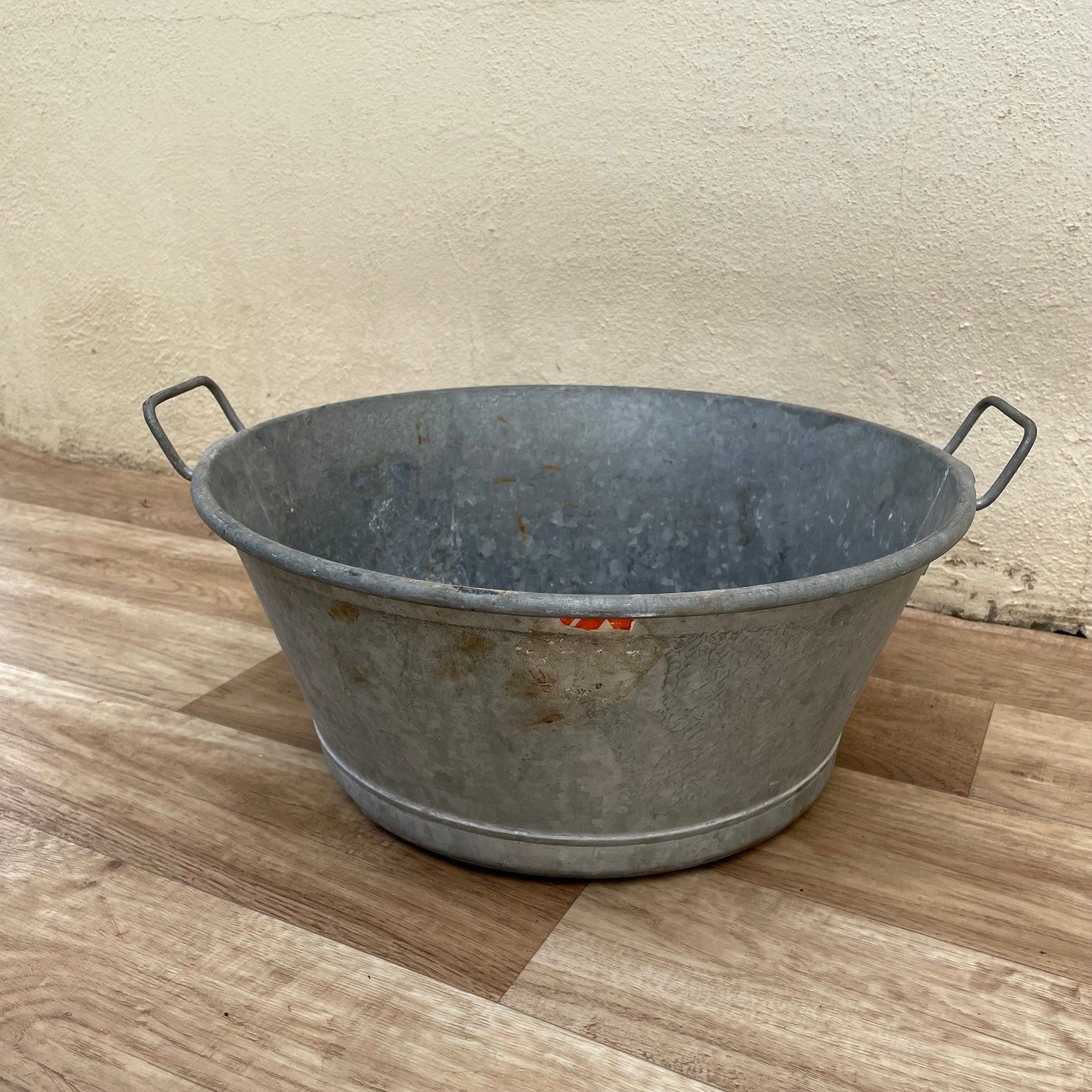 Vintage French Galvanized Zinc Wash Bucket Basin Potted Plant 0910252* Fleamarketfrance : French vintage and antique decor
