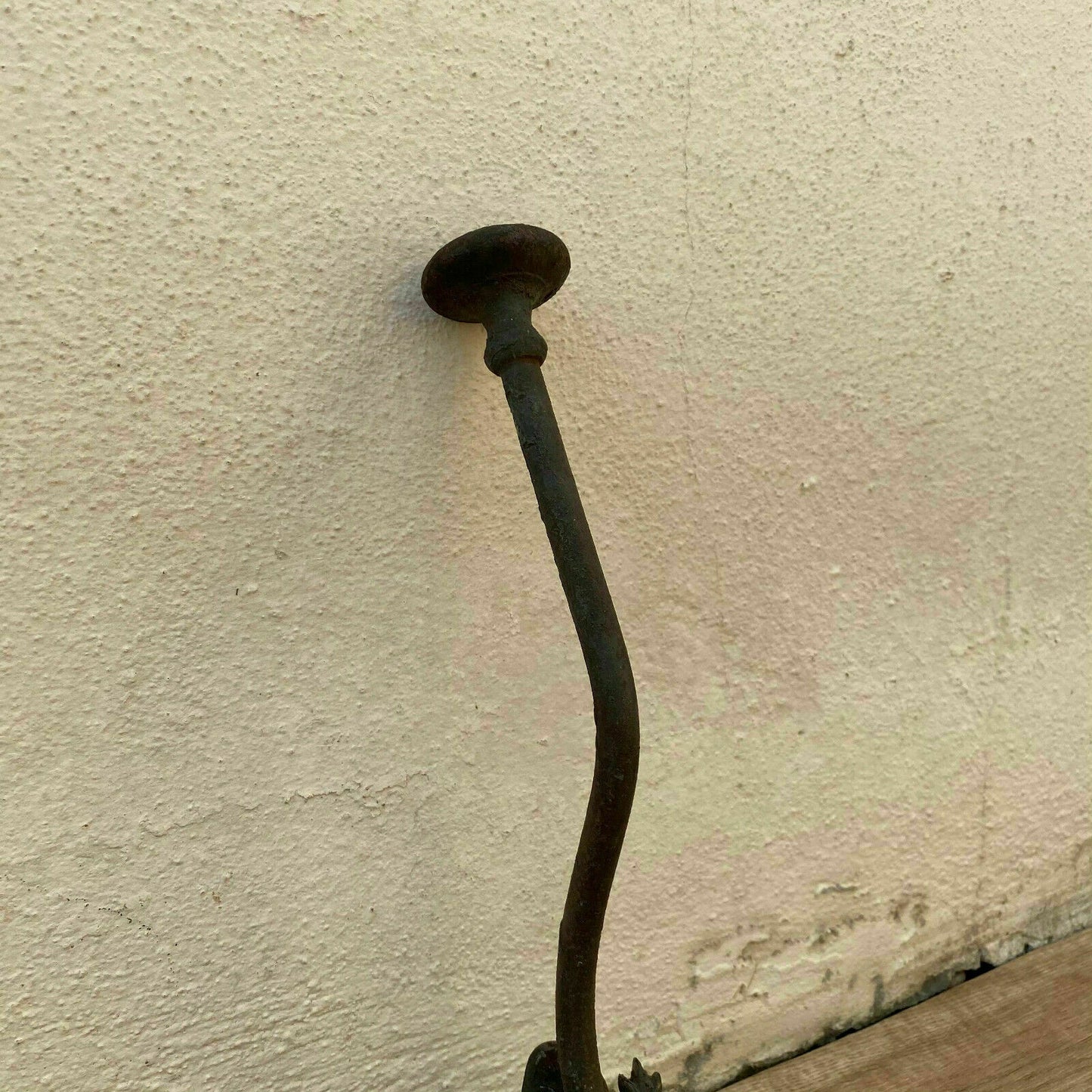 BIG VINTAGE ANTIQUE CAST IRON FRENCH PORTMANTEAU COAT & HAT HOOK 16062111 - Fleamarketfrance