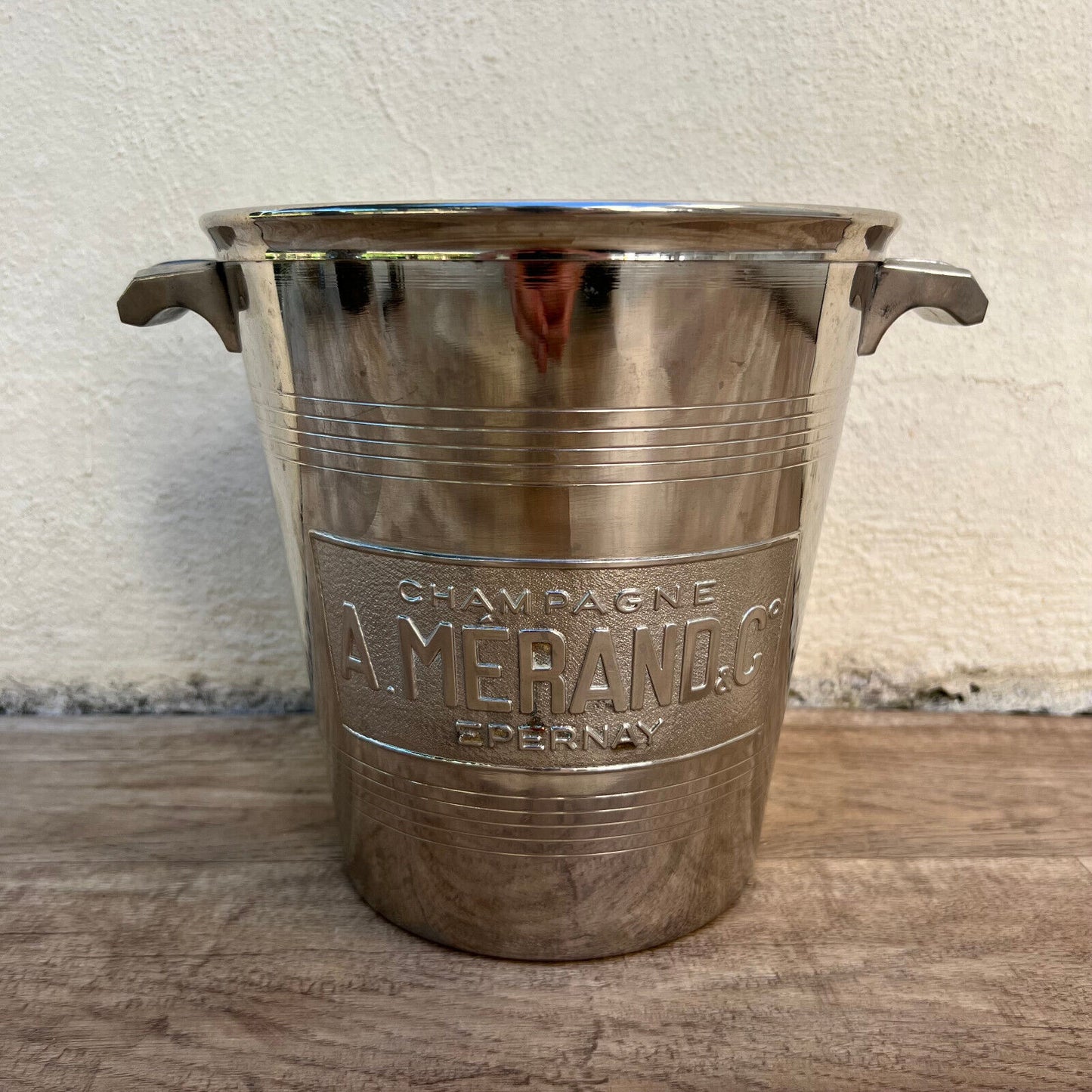 Vintage French Champagne Silverplate Bucket Cooler silverplate MERAND 2107225 - Fleamarketfrance