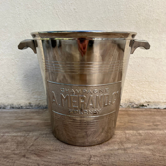 Vintage French Champagne Silverplate Bucket Cooler silverplate MERAND 2107225 - Fleamarketfrance