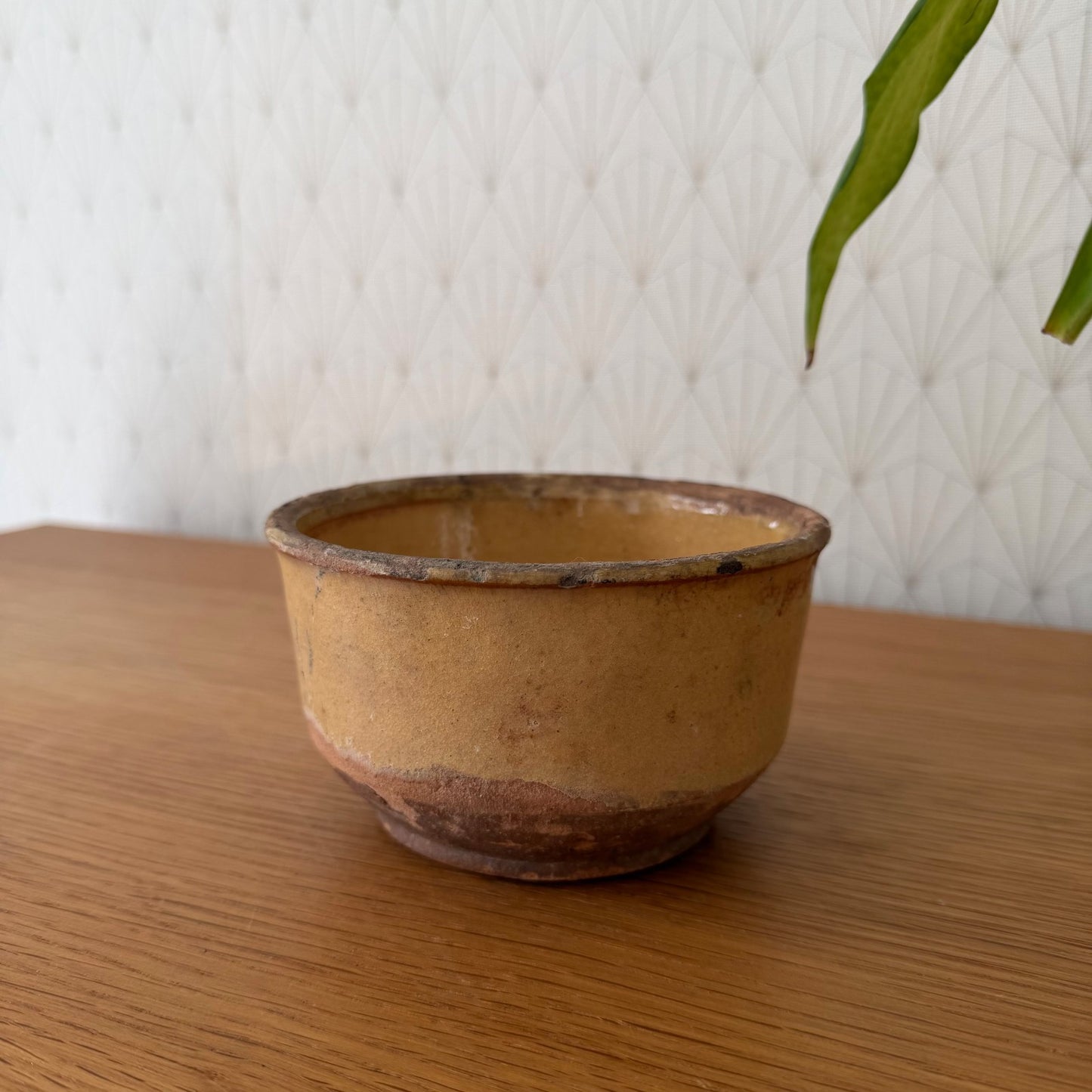 French Confit Pot Yellow Glazed Terracotta Pottery Vintage 1602262 Unmarked