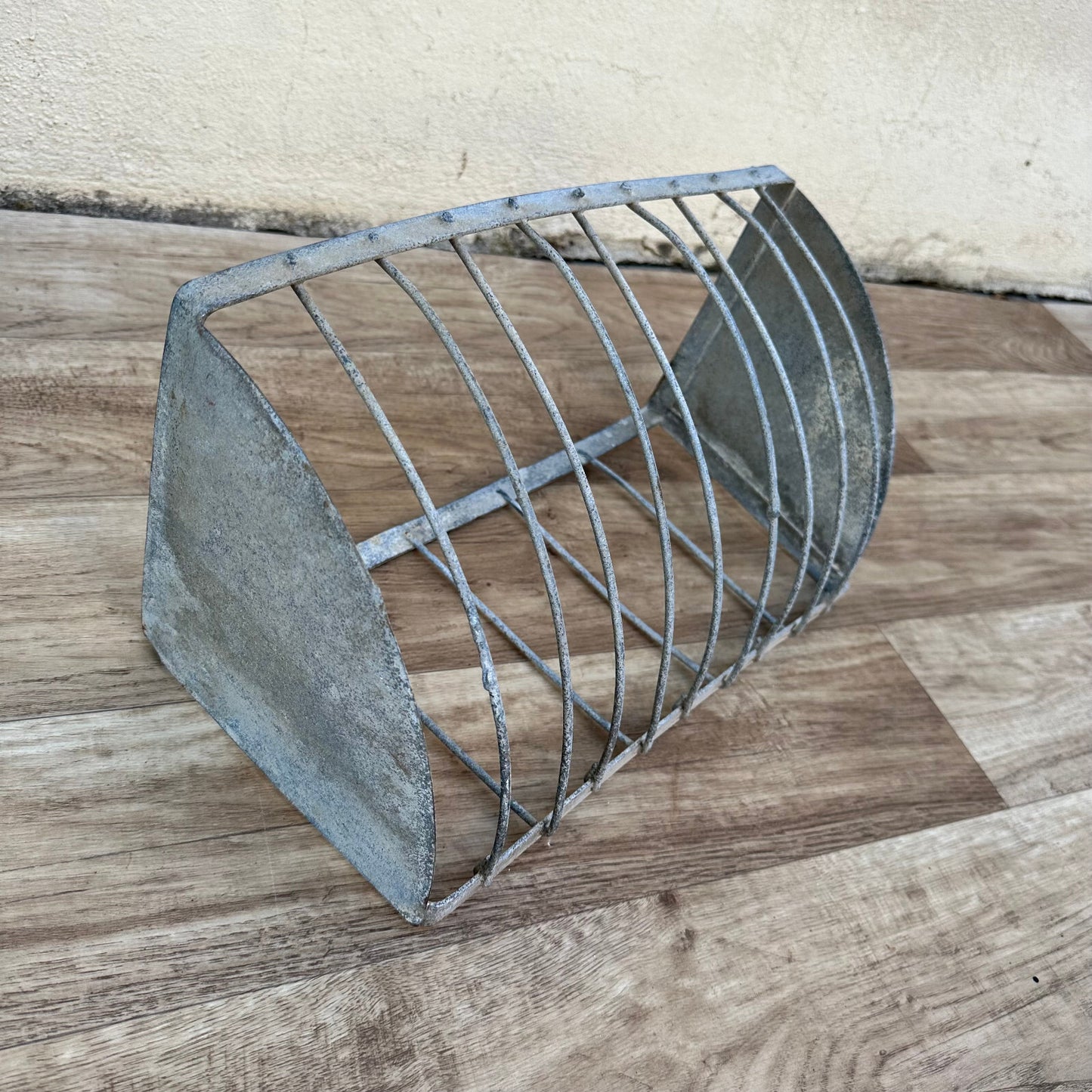 French Animal Feeder Vintage Galvanized Metal Farm Basket Rustic 0909231 Colonial Tin Works