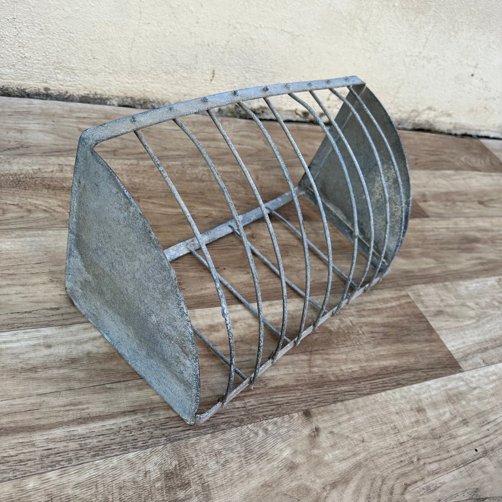 French Animal Feeder Vintage Galvanized Metal Farm Basket Rustic 0909231 Colonial Tin Works
