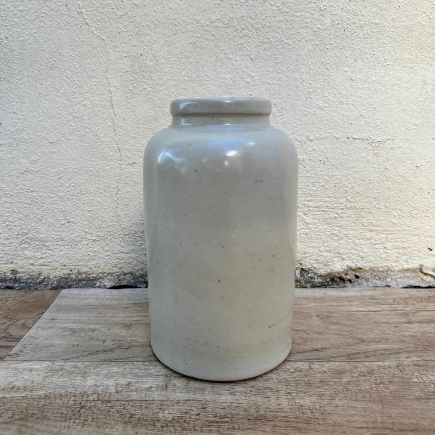French Stoneware Mustard Pot Antique Glazed Pottery 7" 2009234 Unmarked