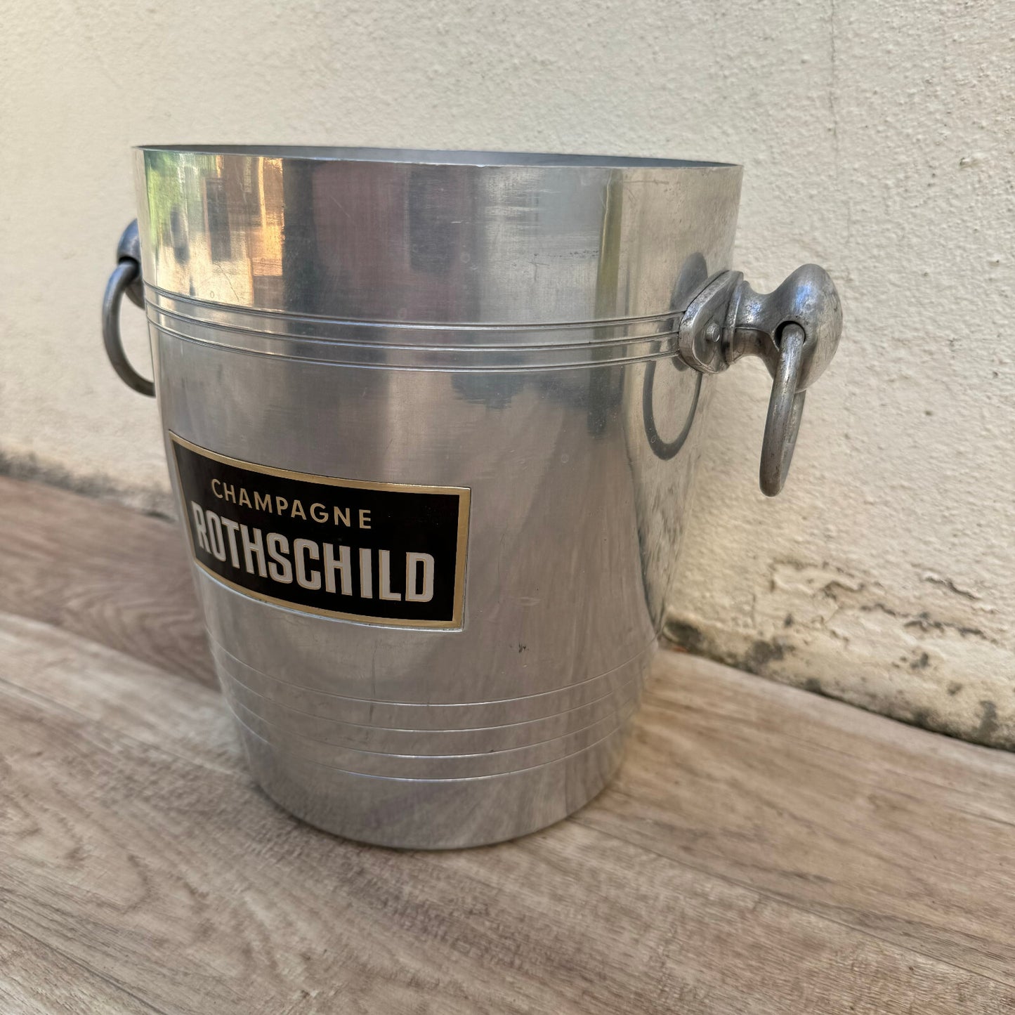 French Vintage Champagne Ice Bucket Rothschild Silver Metal Cooler 0309249 Rothschild