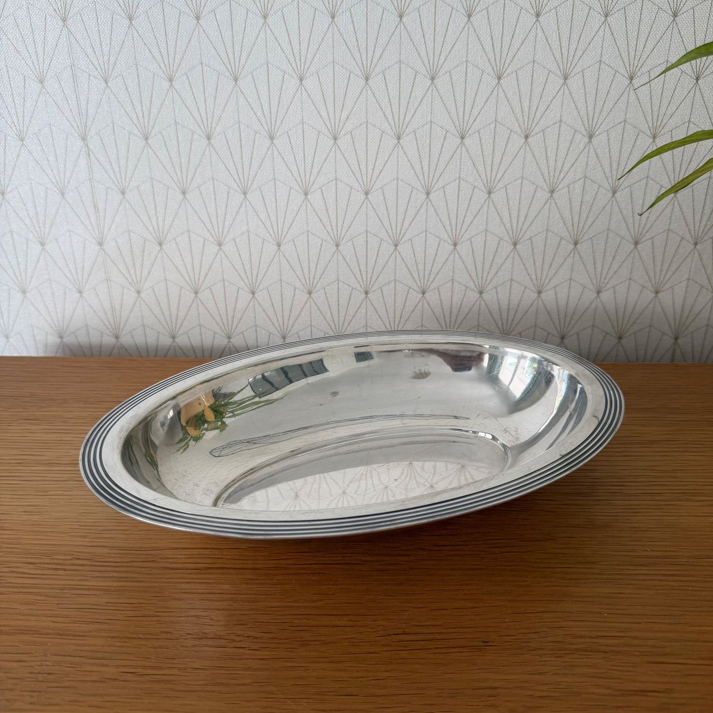 Ercuis Silverplate French Oval Serving Platter Art Deco Tray 2607266 ercuis