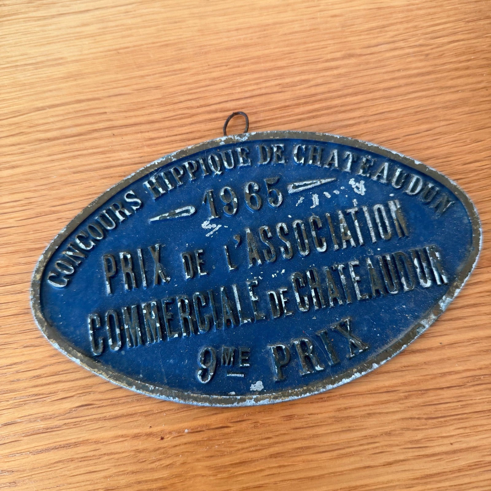 French Vintage Equestrian Trophy Plaque Chateaudun Horse Show 1965 0802264 Fleamarketfrance