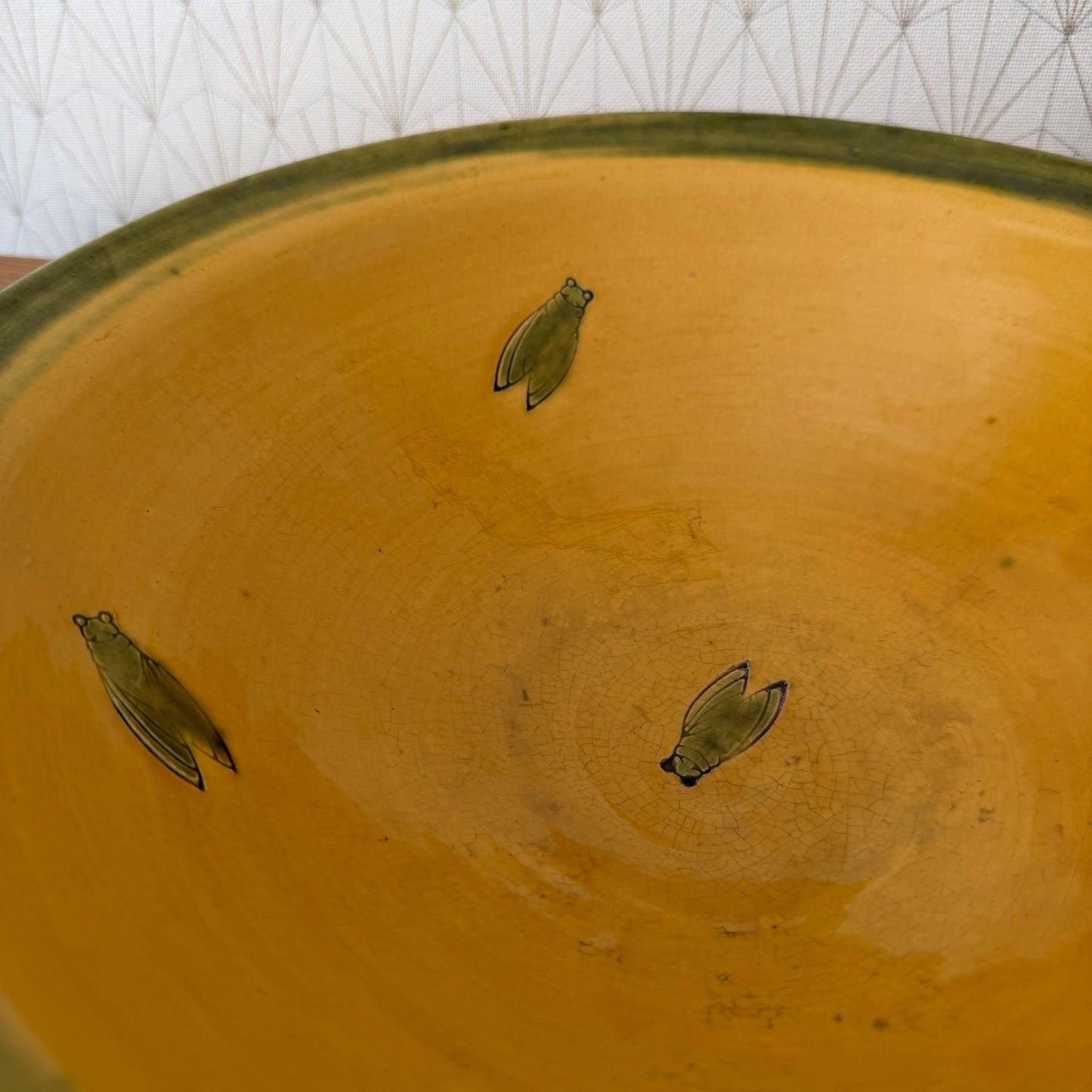 French Terracotta Tian Bowl Provence Vintage Pottery Cicada 1407266