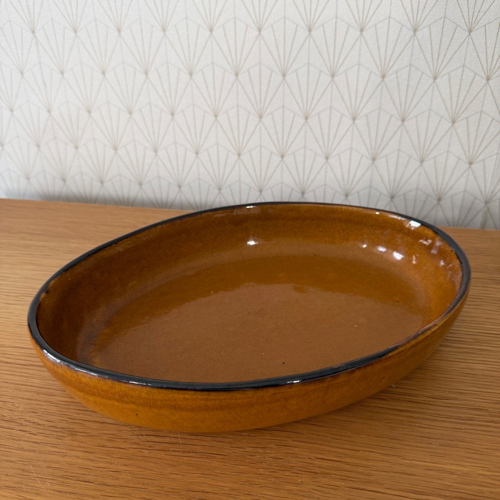 Vintage France Handmade French Bakeware 12.5” terrine plate gratin oval 2502265 Fleamarketfrance