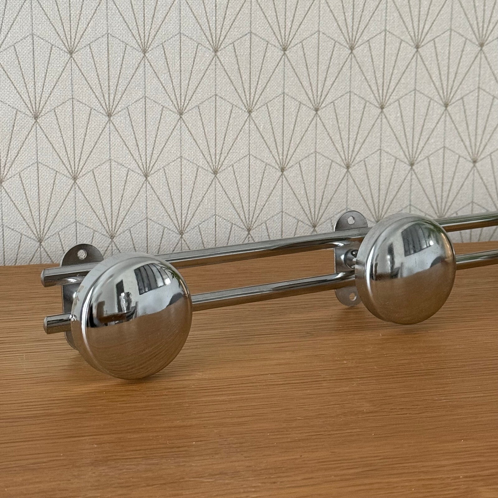 Vintage French Metal 3 Hook Coat Rack/Wall-Mounted Entryway Storage 1804252 Unbranded