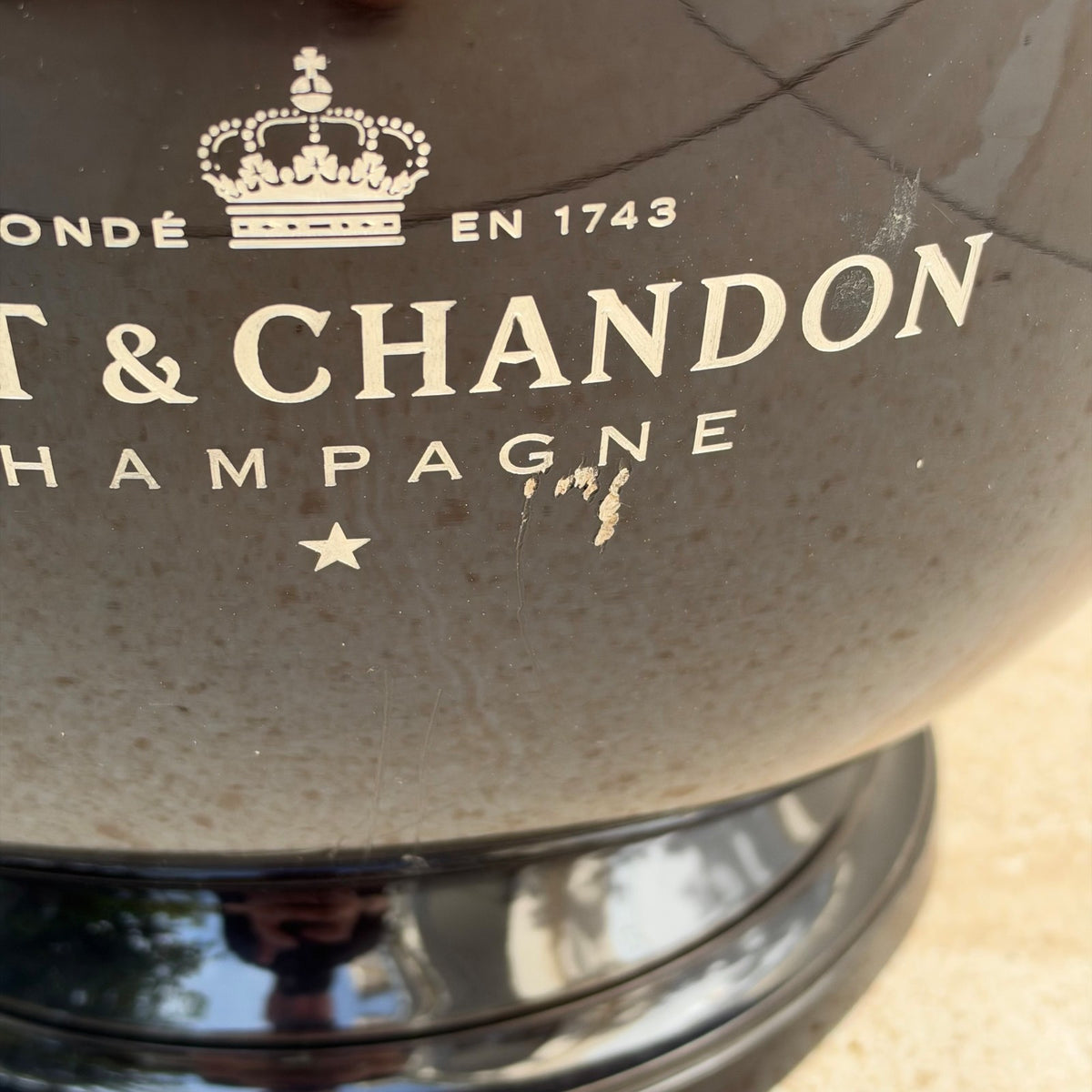Moet Chandon Champagne Bucket Ice Bowl Large Black French 2909261