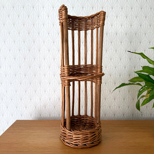 French bread basket wicker rattan storage organizer display bakery 04092512