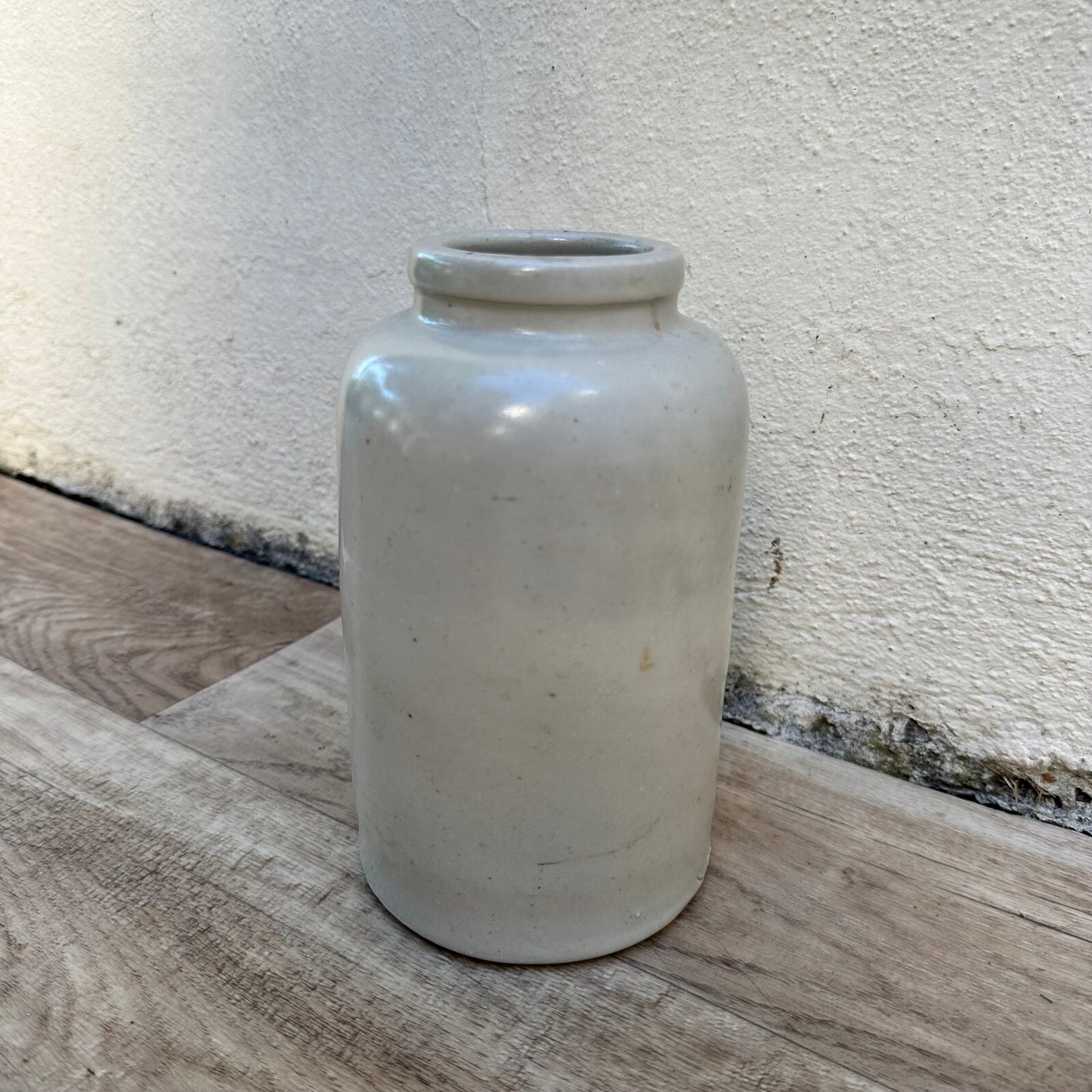 French Stoneware Mustard Pot Antique Glazed Pottery 7" 2009234 Unmarked