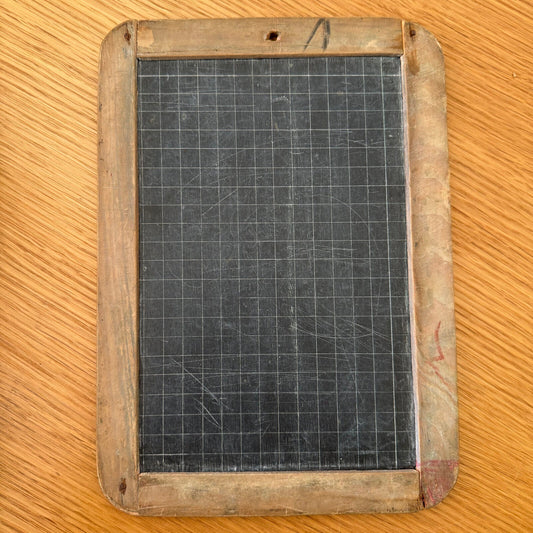 Vintage 2 Sided French Slate Board School Personal Chalk Board Slate 09022517 - Fleamarketfrance