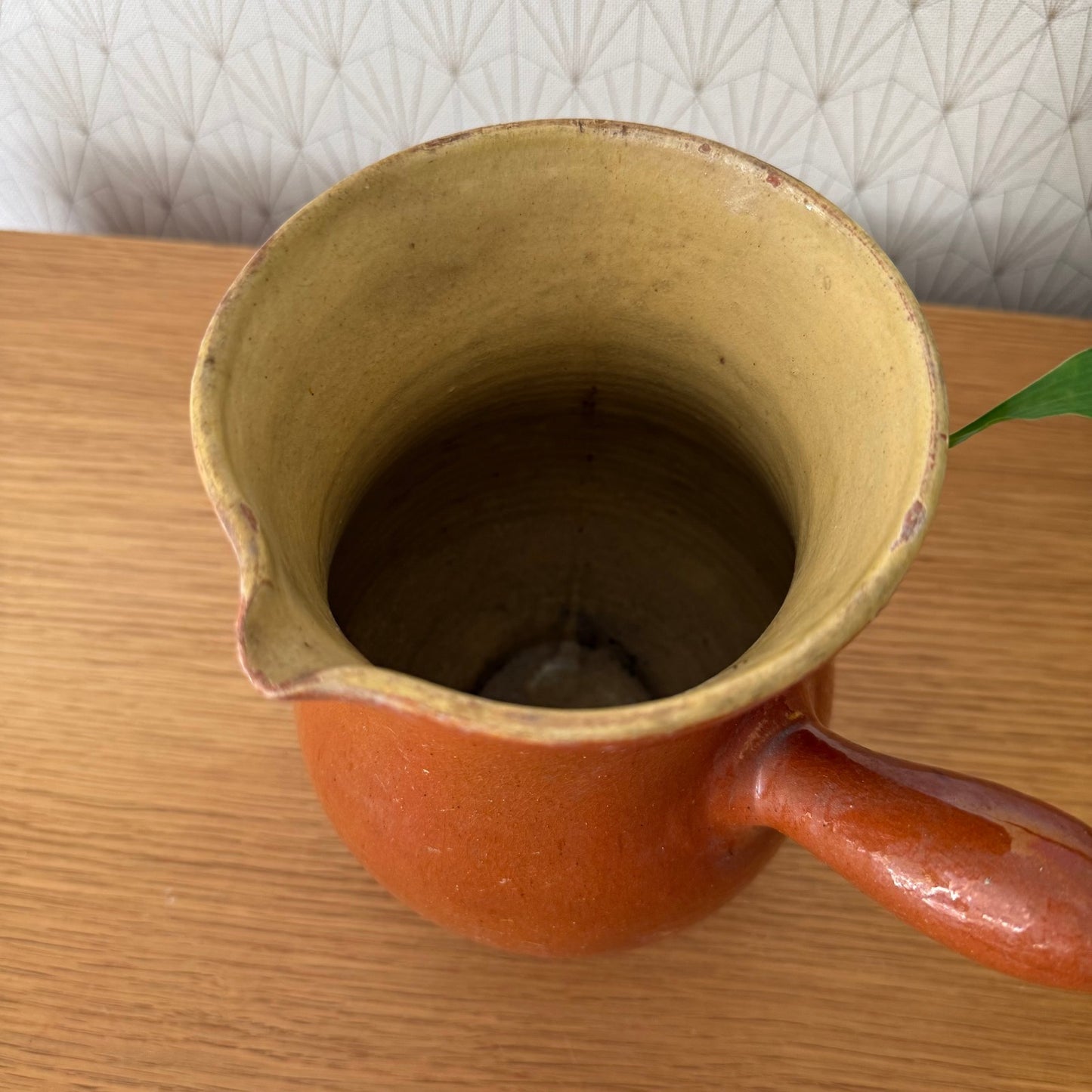 VINTAGE FRENCH GLAZED  STONEWARE TOUPIN COOKING POT 0409258