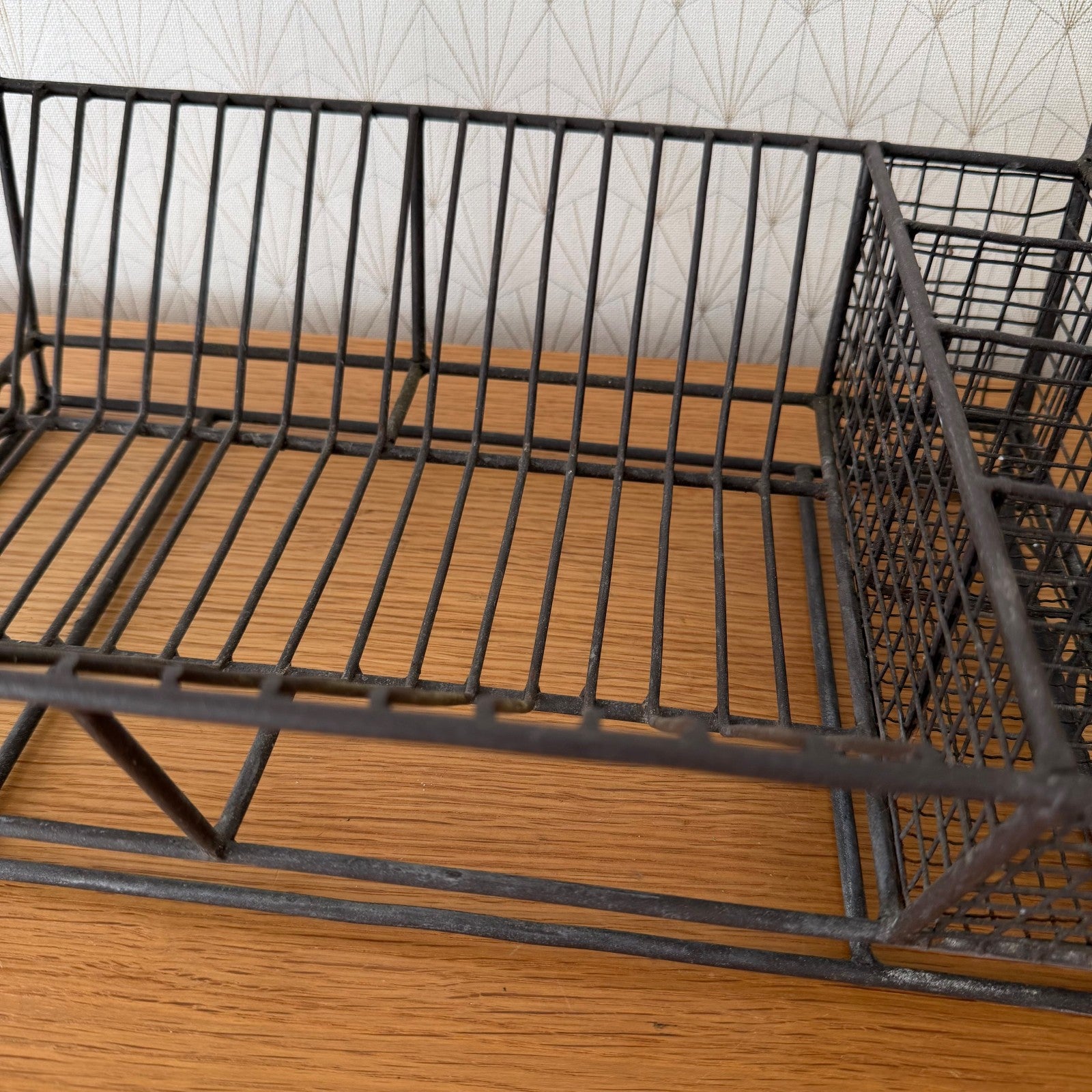 Vintage French Black Wrought Iron Dish Drying Rack Kitchen Farmhouse 10062616 Unbranded