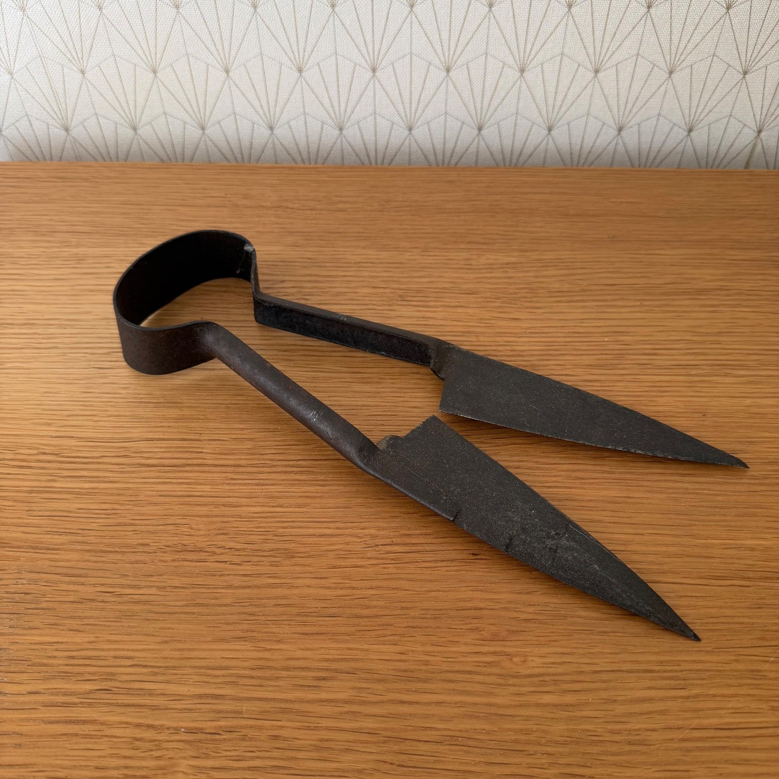 Antique French Sheep Shears Hand Forged Iron Spring Shears 1908264 Unbranded