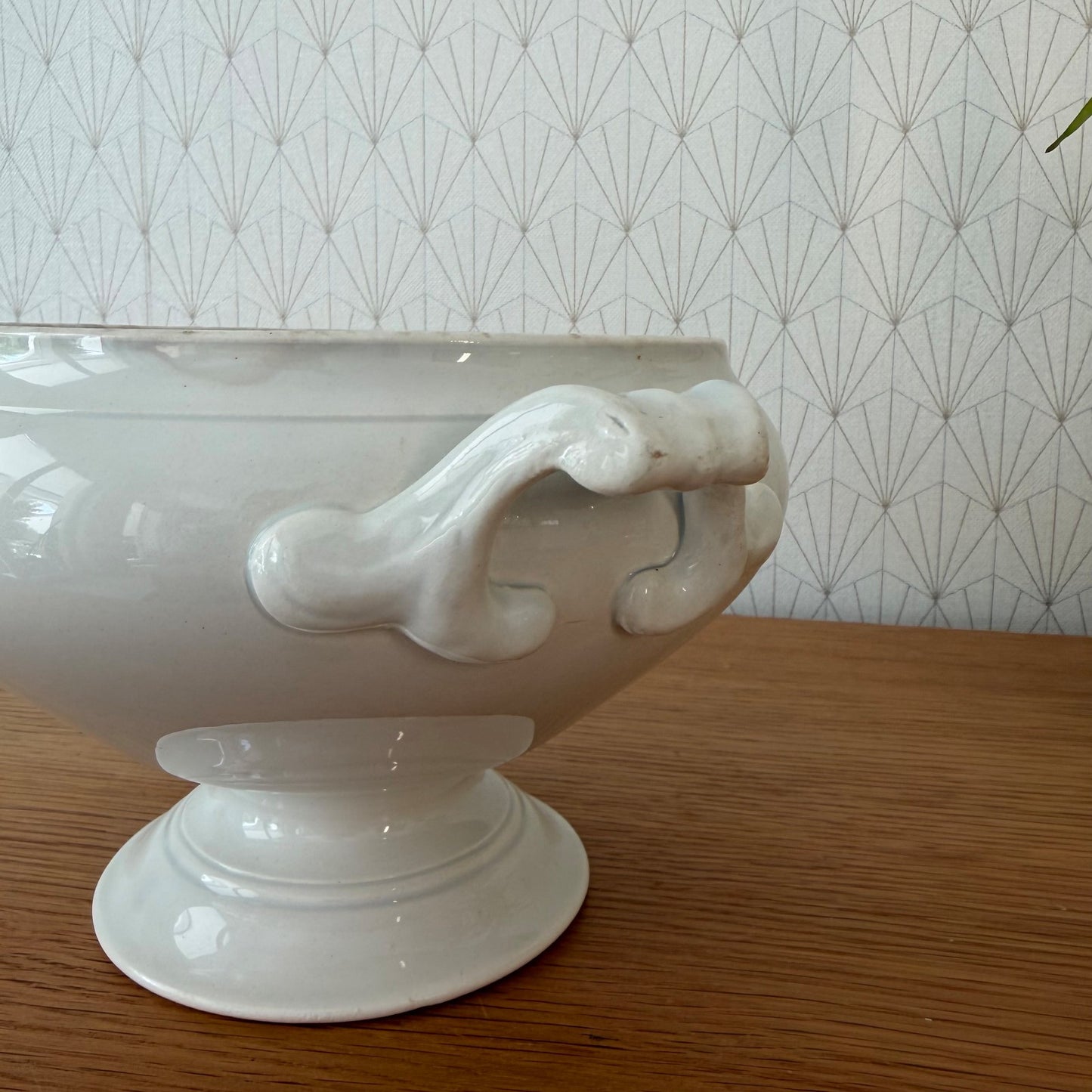 French White Earthenware Tureen Creil Montereau Terre de Fer Vintage 10062611 Fleamarketfrance : French vintage and antique decor