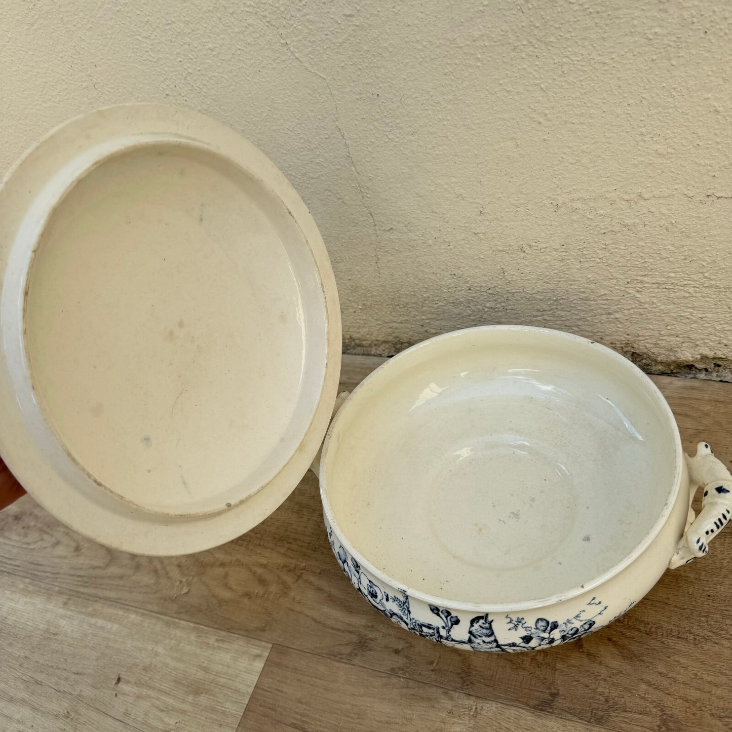 French Transferware Tureen E Bourgeois Paris Earthenware Floral 09072416 Fleamarketfrance
