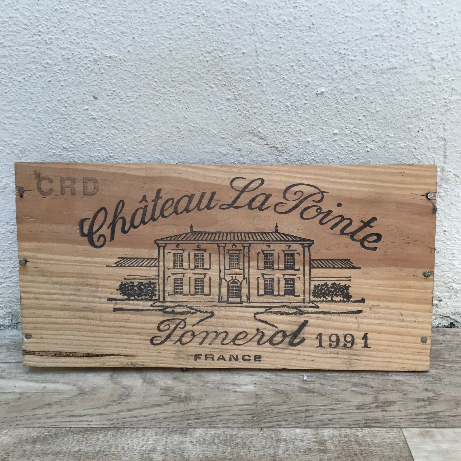 French Wine Crate Panel Chateau La Pointe Pomerol 1991 Vintage 08032217 Château La Pointe