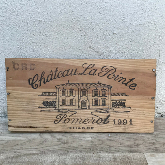 French Wine Crate Panel Chateau La Pointe Pomerol 1991 Vintage 08032217 Château La Pointe