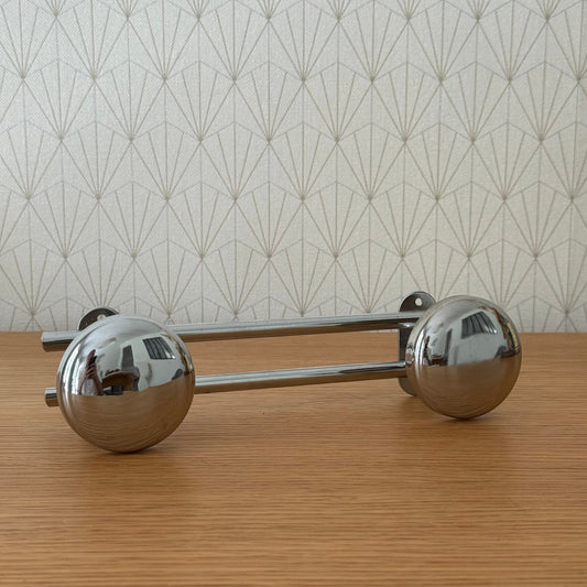 Vintage French Metal 2 Hook Coat Rack/Wall-Mounted Entryway Storage 1310257