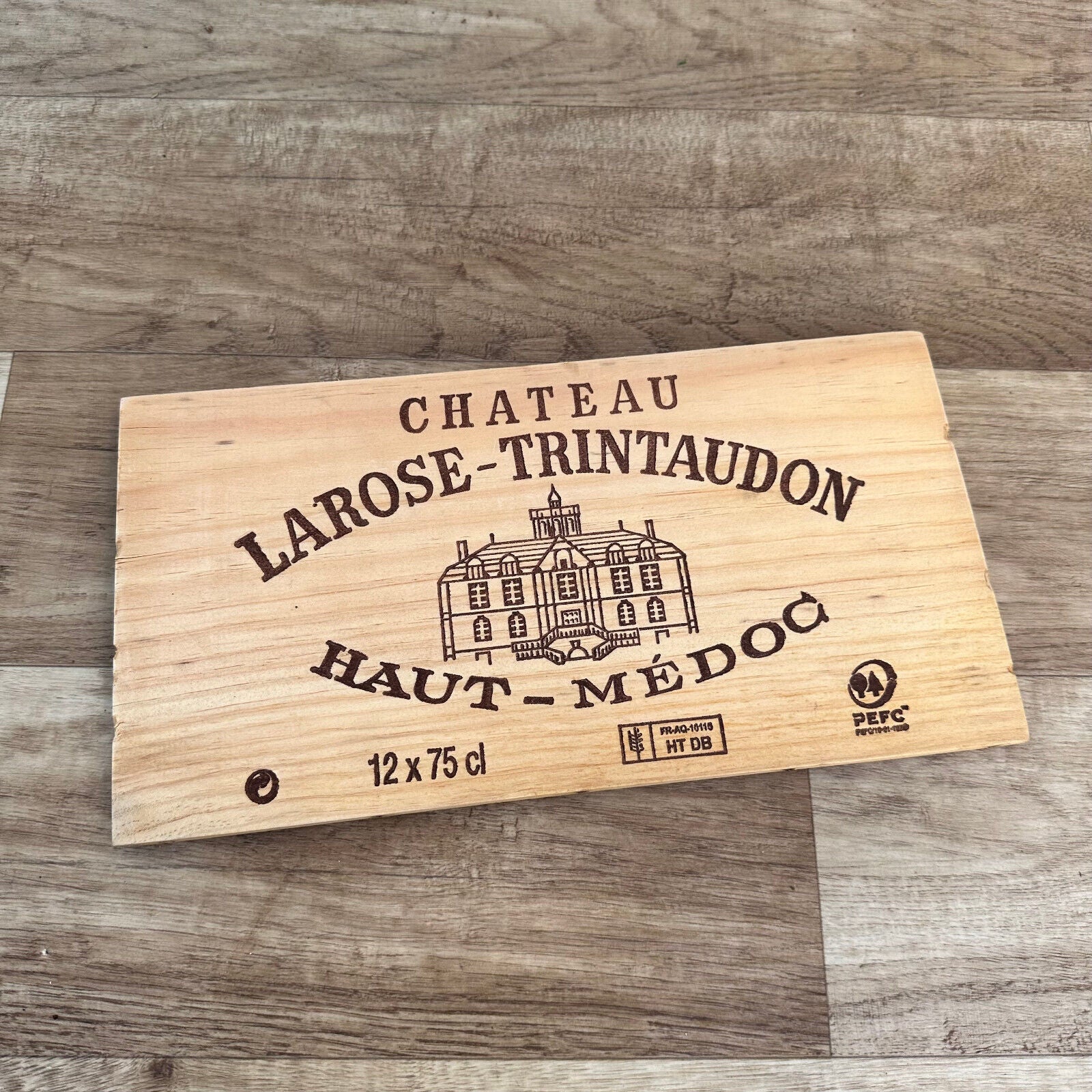 Wine Wood Crate Box Panel Vintage French wall sign LAROSE 10022423 - Fleamarketfrance