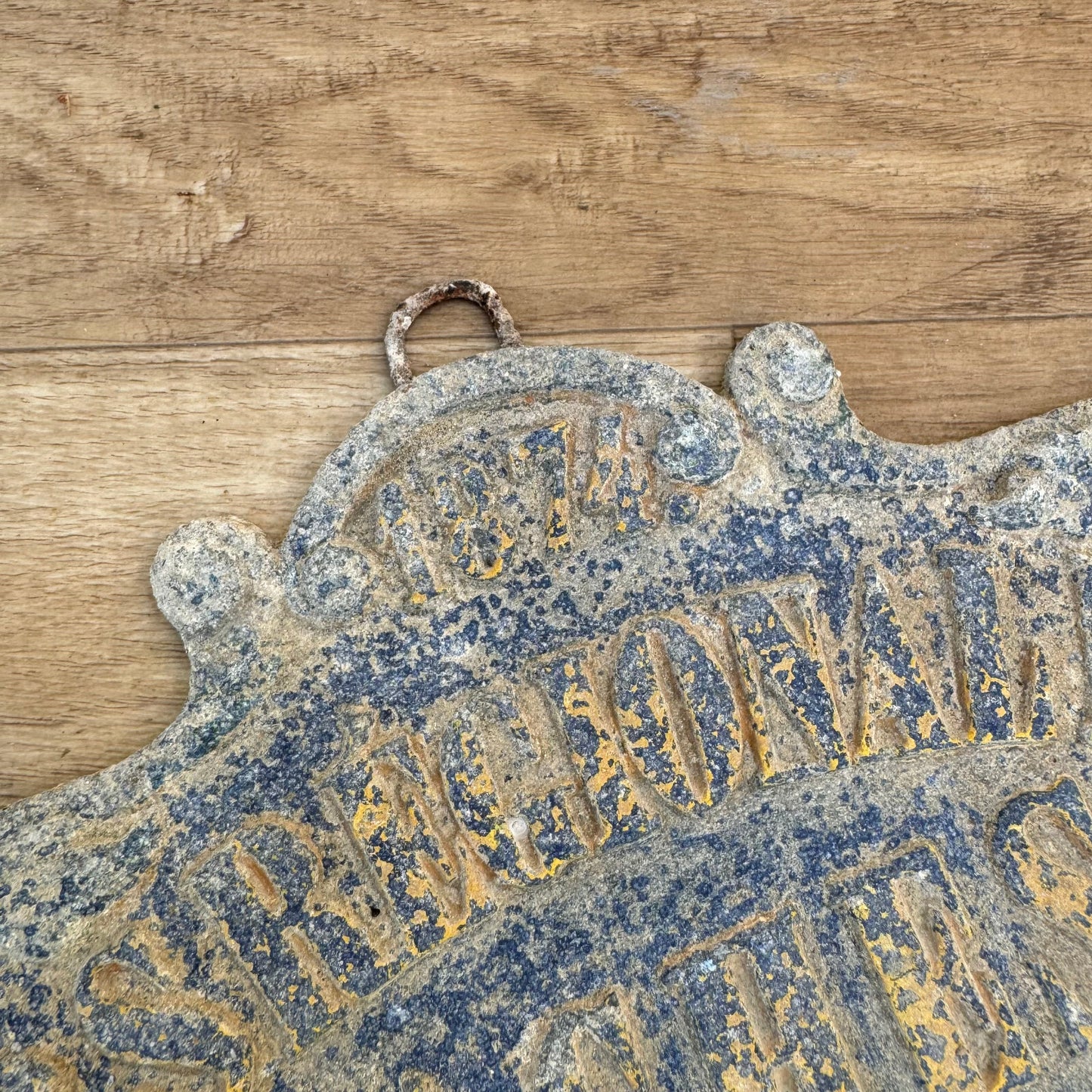 French Antique Agricultural Trophy Plaque 1874 Farm Award Metal 2507244 Fleamarketfrance