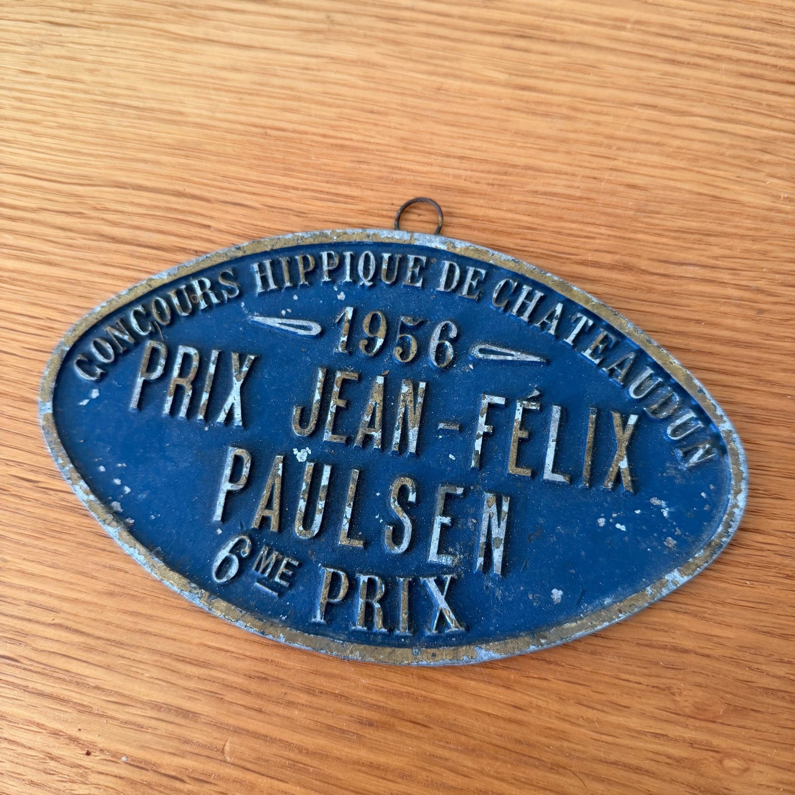 French Horse Trophy Plaque 1956 Chateaudun Equestrian Competition Award 0802267 Fleamarketfrance