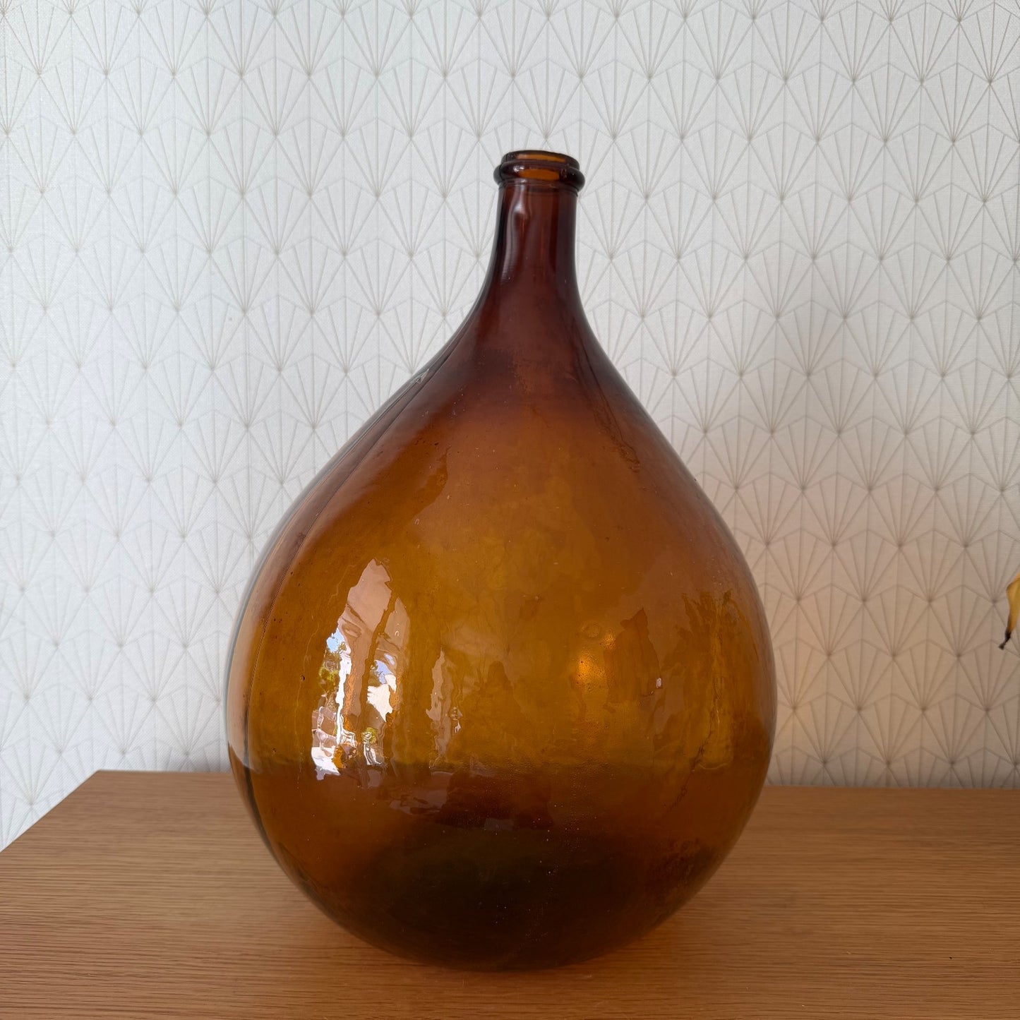 Antique French Dame Jeanne Amber Glass Demijohn Wine Bottle 1107261 Fleamarketfrance