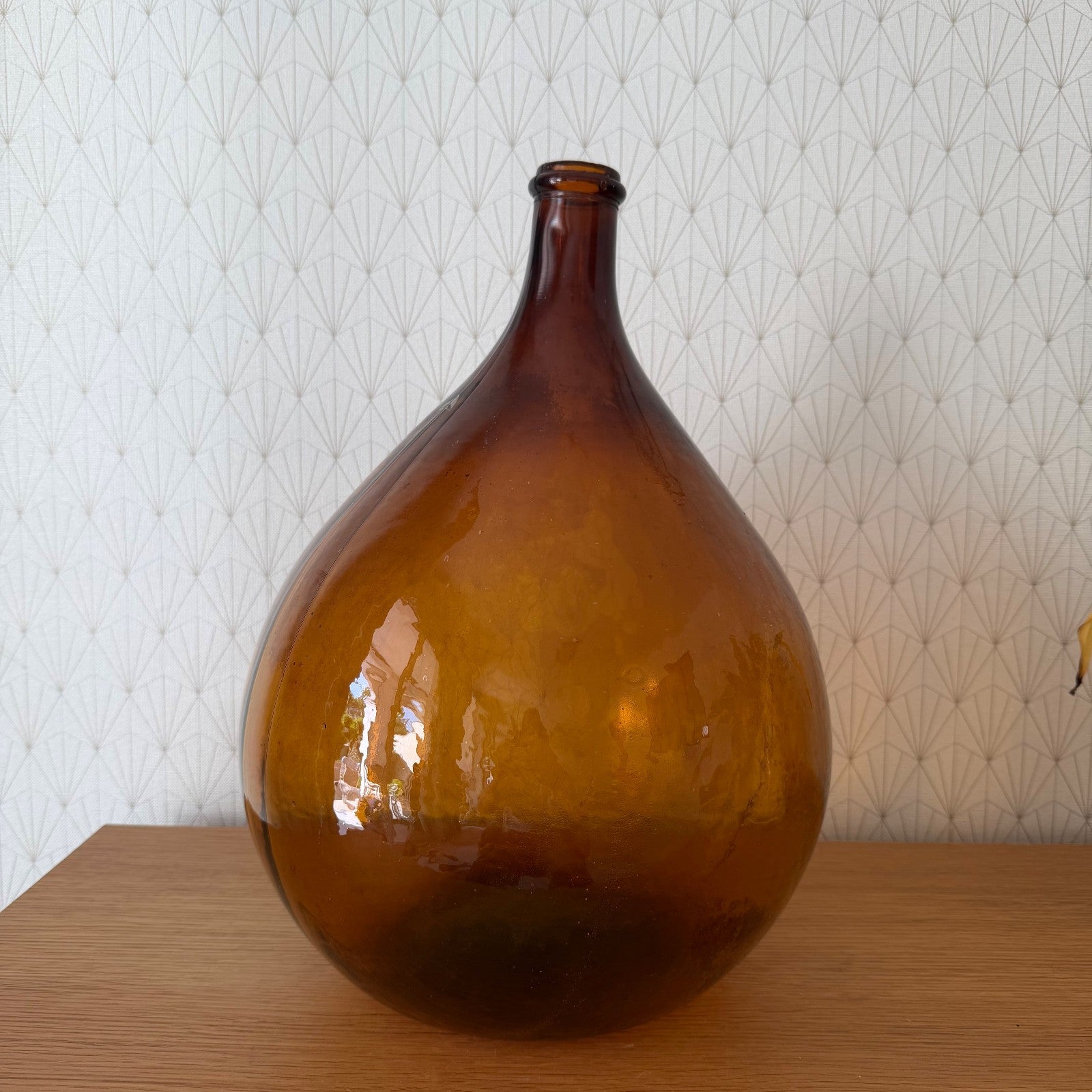 Antique French Dame Jeanne Amber Glass Demijohn Wine Bottle 1107261 Fleamarketfrance