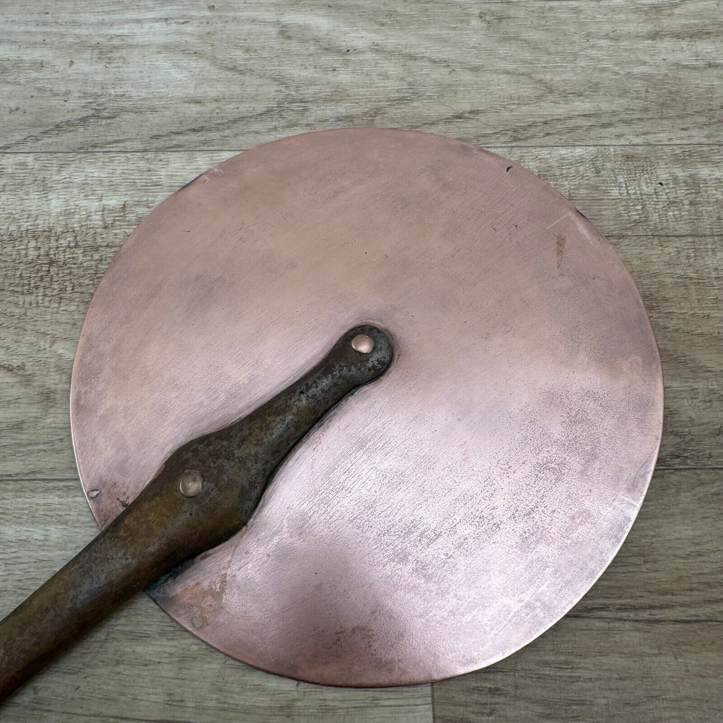 French copper pan lid saucepan cuisine pots cook cast iron 7 1/2" 19092419 - Fleamarketfrance