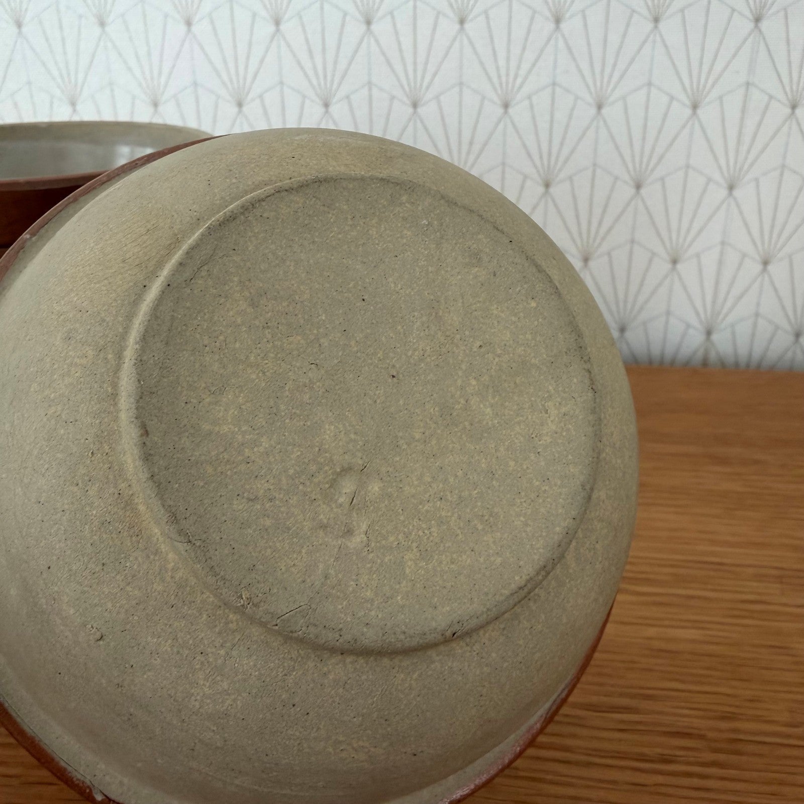 Vintage French Stoneware Mixing Bowl Salad Serving Provincial Set 6 1408269 Fleamarketfrance
