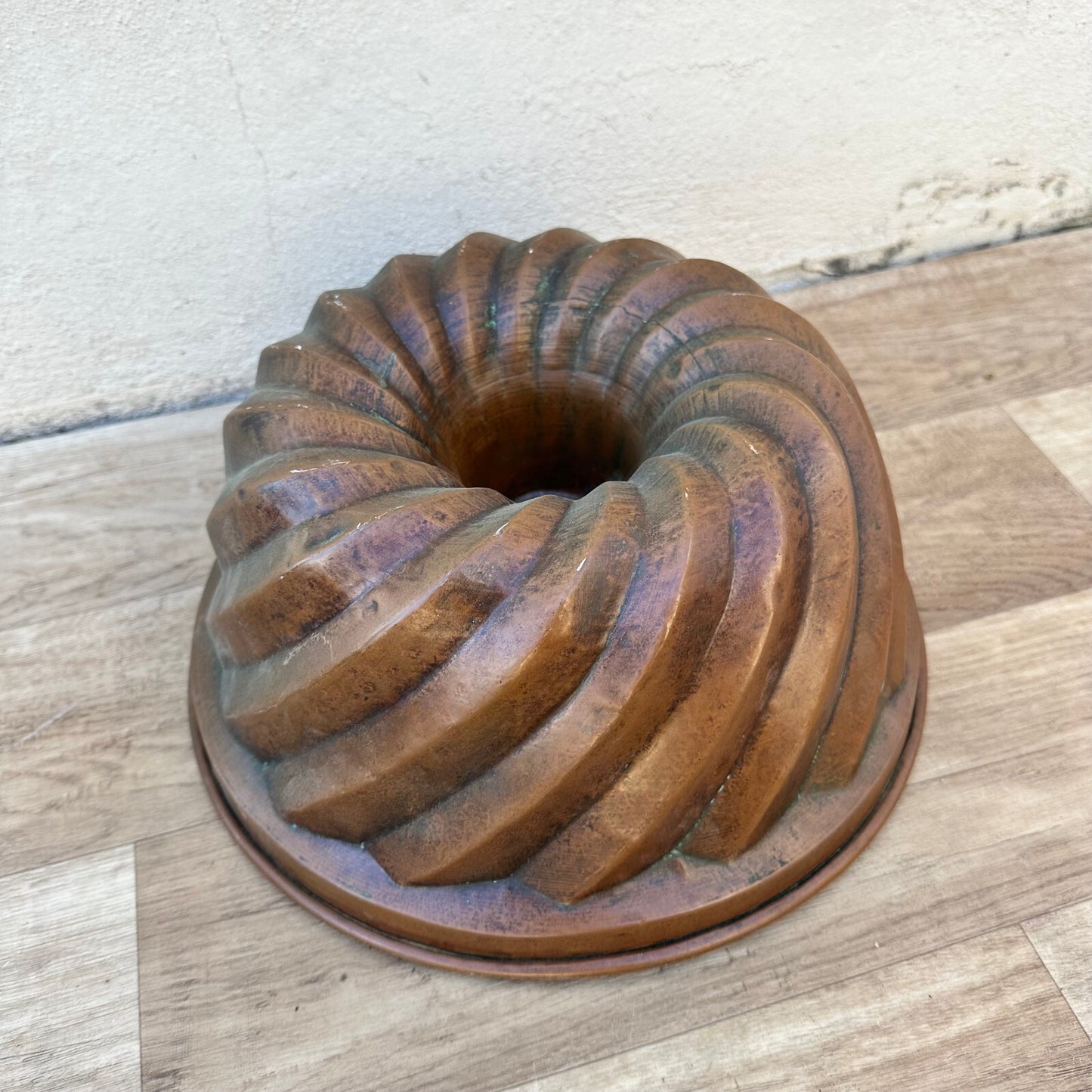 French Copper Bundt Mold Antique Tin Lined Cake Baking 32cm 12.5" 07122311 Unbranded