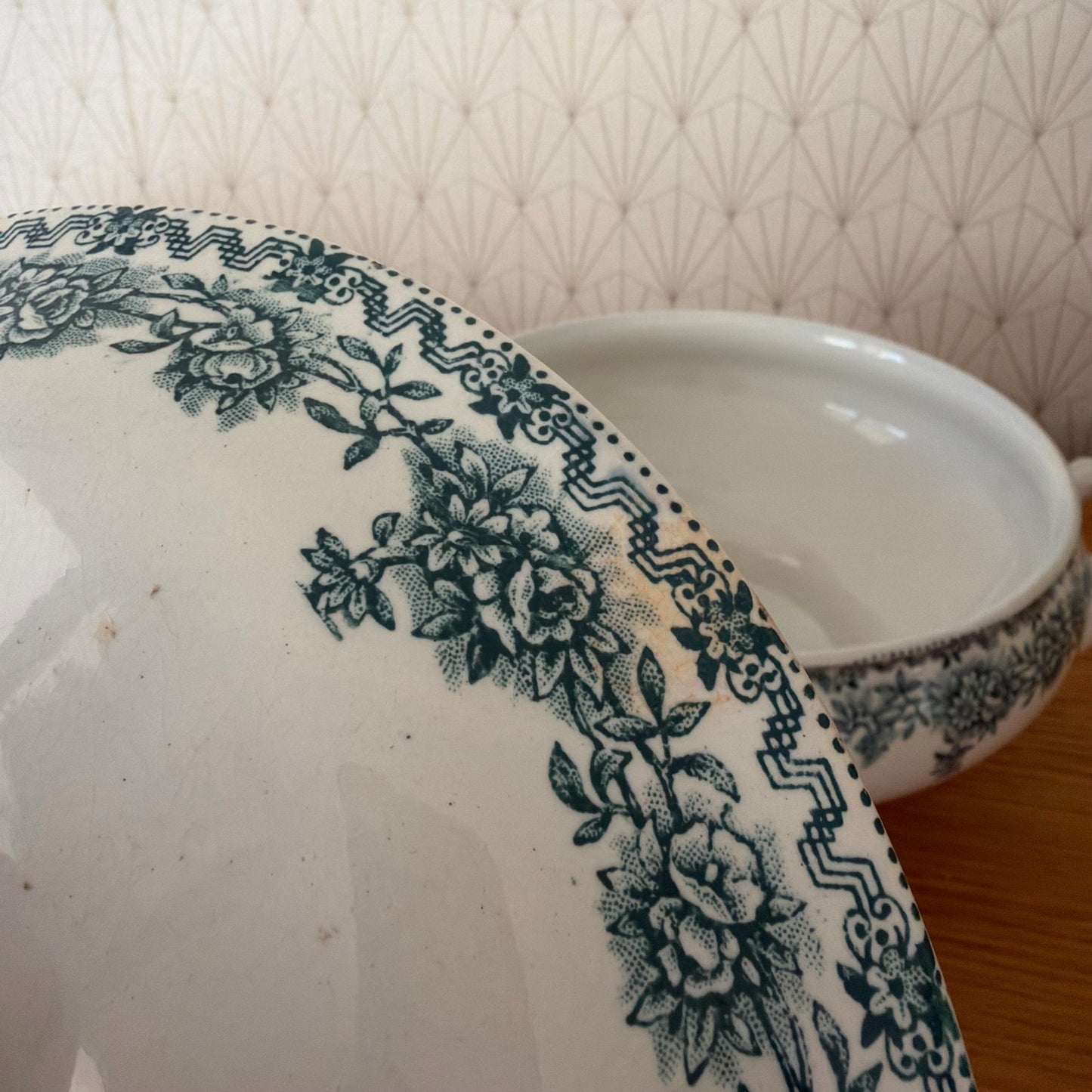 Vintage French Argenton St Amand Les Eaux Ceramic Floral Tureen 18052610 Fleamarketfrance