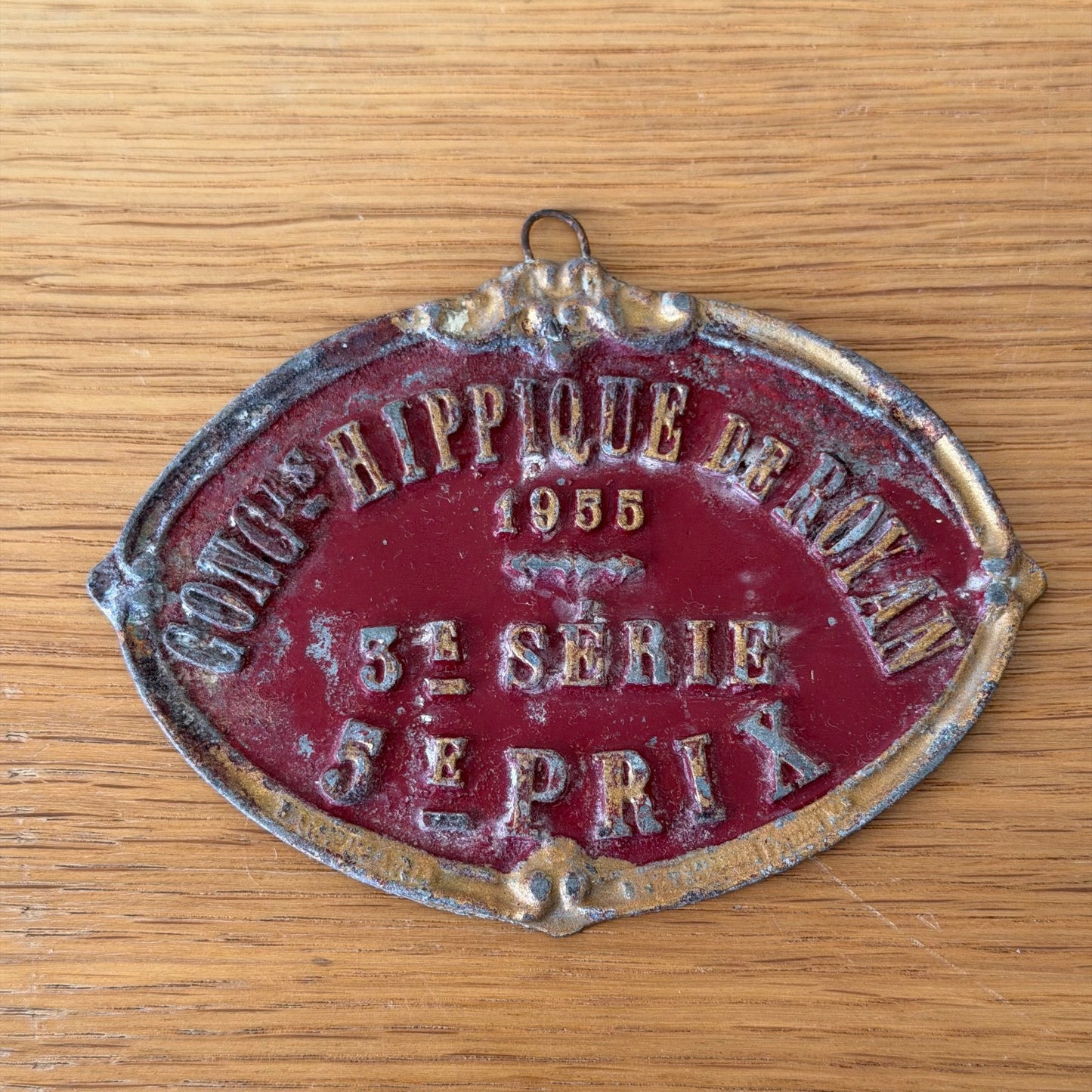 French Vintage Horse Show Plaque 1955 Agricultural Trophy Award 1212251 Fleamarketfrance : French vintage and antique decor