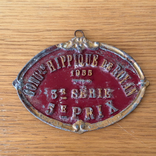 French Vintage Horse Show Plaque 1955 Agricultural Trophy Award 1212251 Fleamarketfrance : French vintage and antique decor