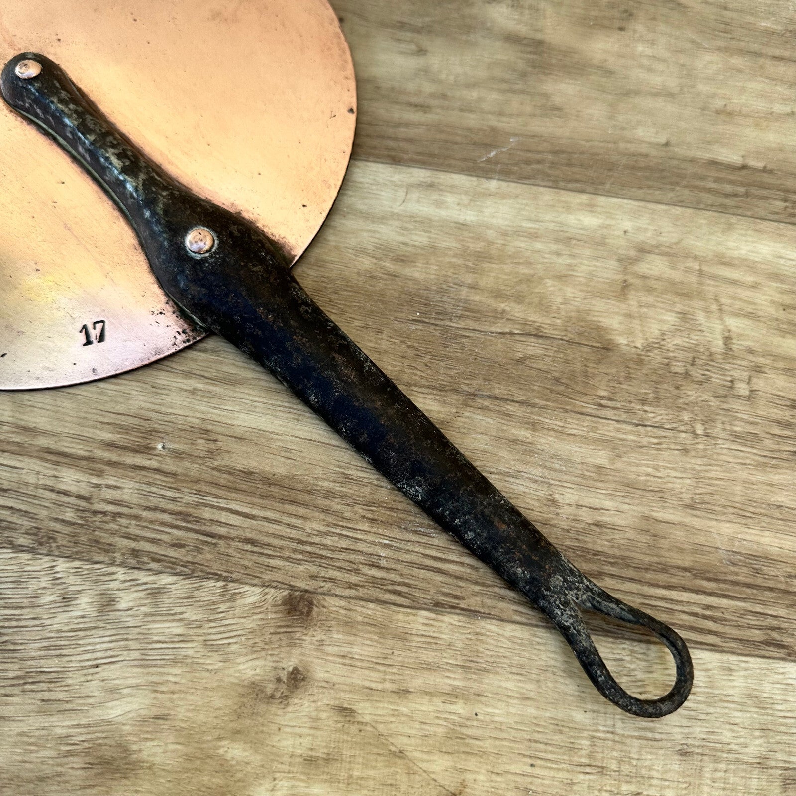 French Copper Pan Lid Cast Iron Handle Vintage Cookware 6.75" 19062314 Cuisine