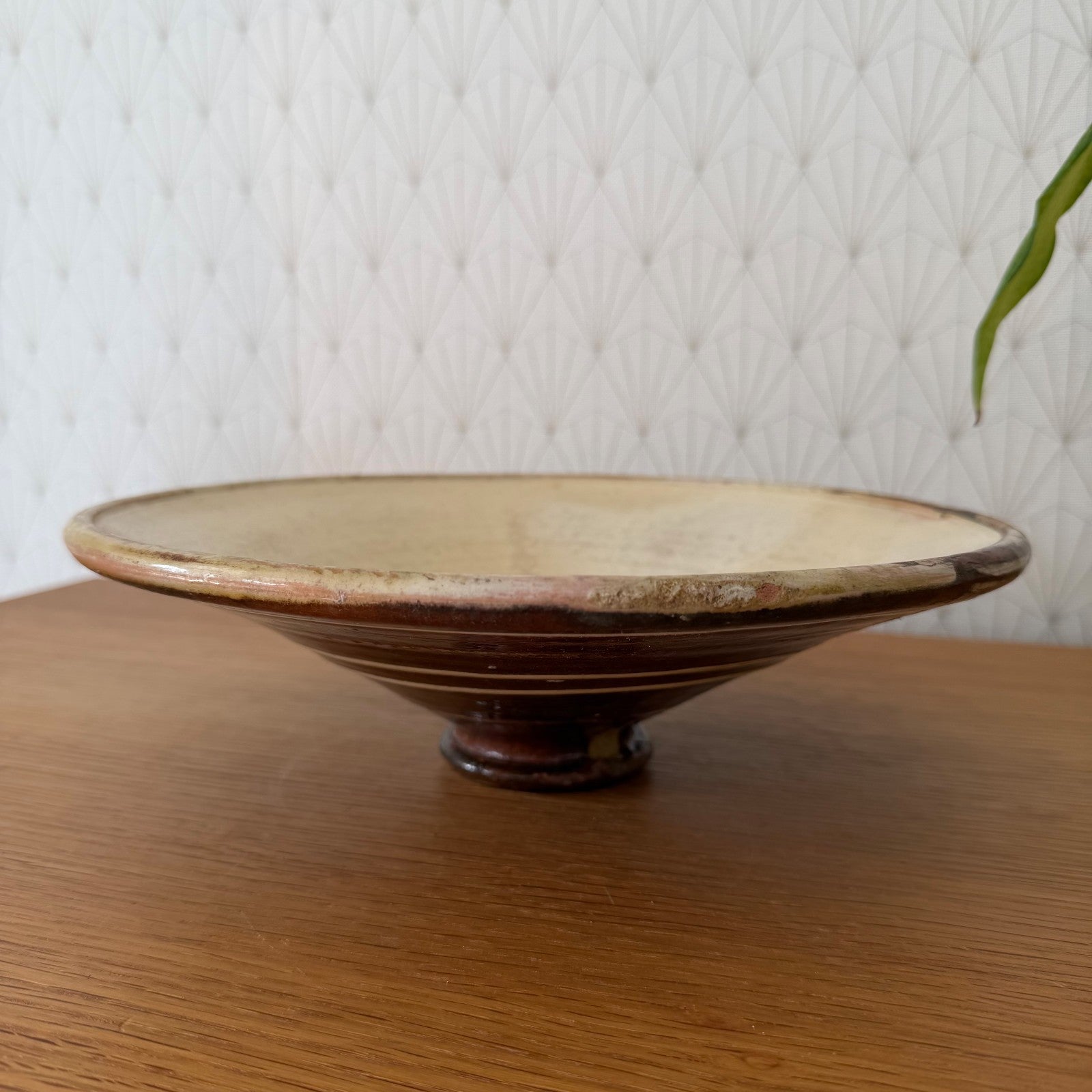 Antique French Pottery Footed Bowl Yellow Glazed Provence Ceramic 1602263 Unbranded