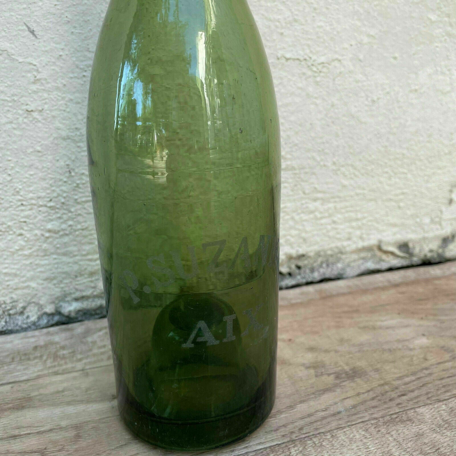 Old French Green Glass wine water pastis bottle circa 1920 14092110 - Fleamarketfrance