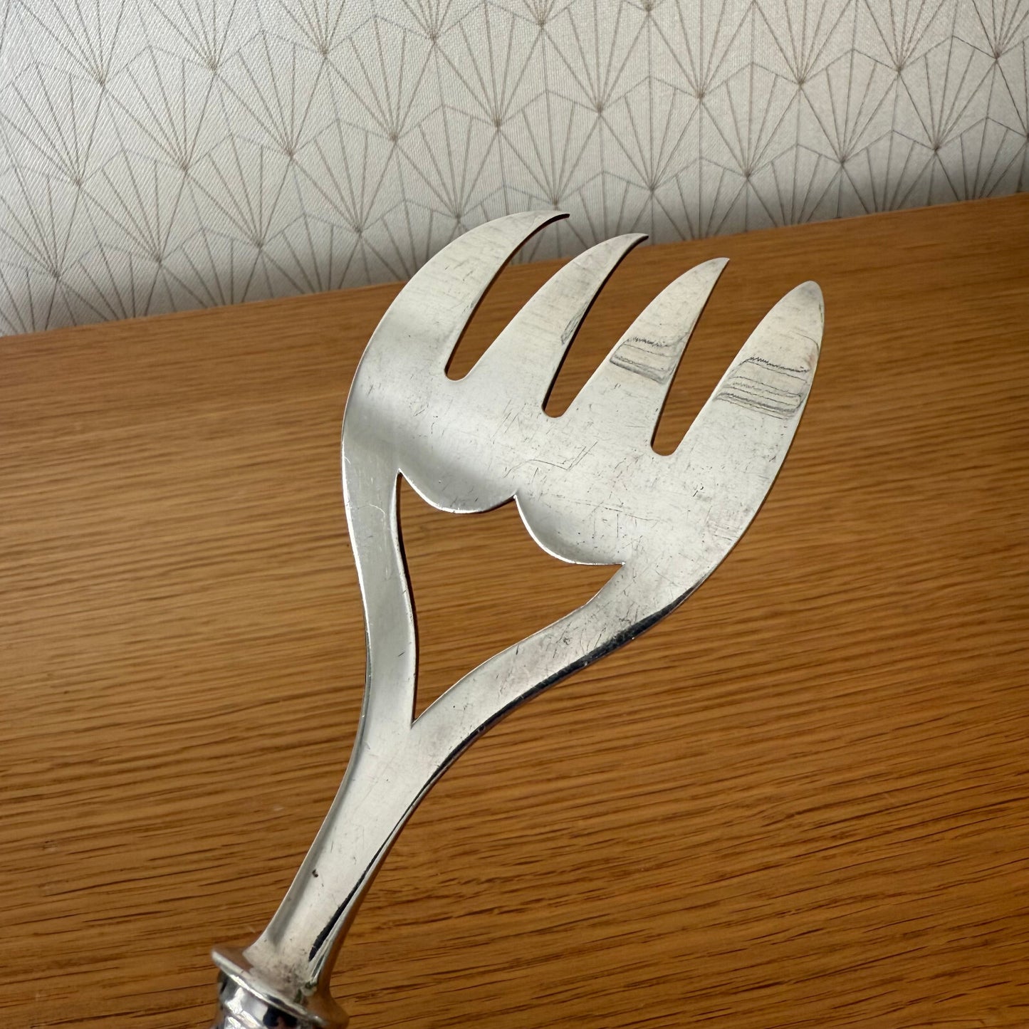 Vintage Christofle French Silver Plated Fish Fork Serving Utensil 19062516 Fleamarketfrance
