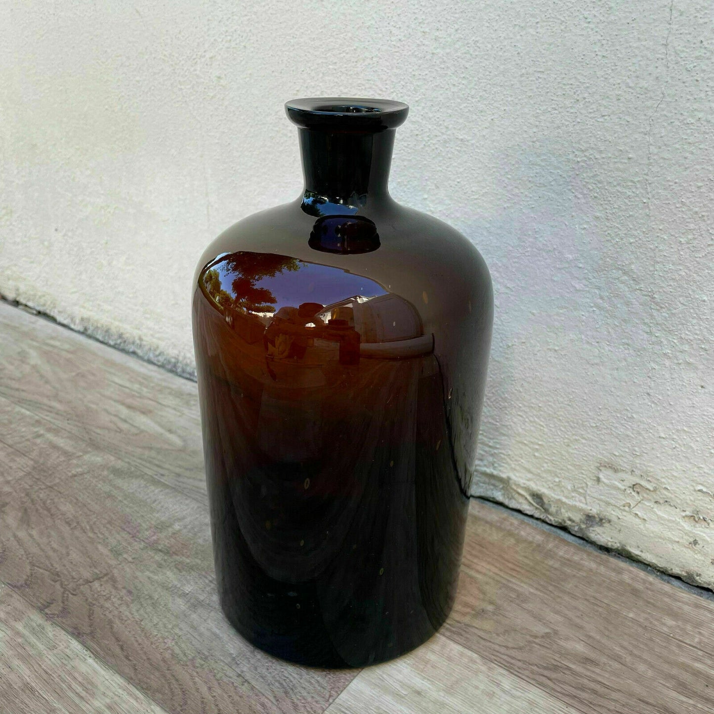 French Apothecary Bottle Brown Glass Hand Blown 1930s Antique 26072126 Fleamarketfrance