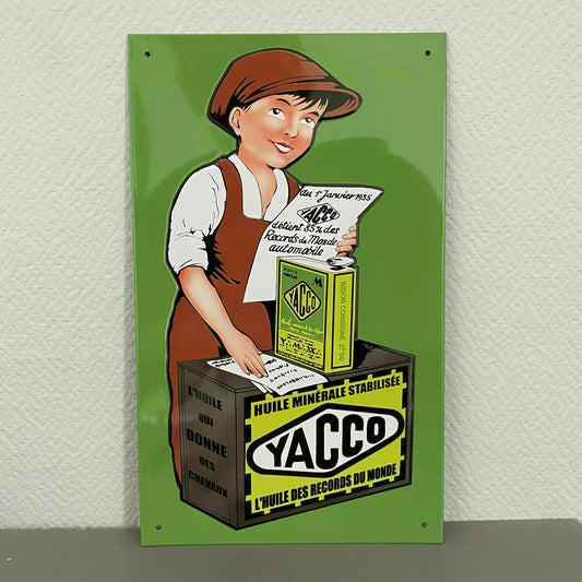 YACCO French Vintage Metal Sign Motor Oil Automobile Garage Decor 2509214 YACCO